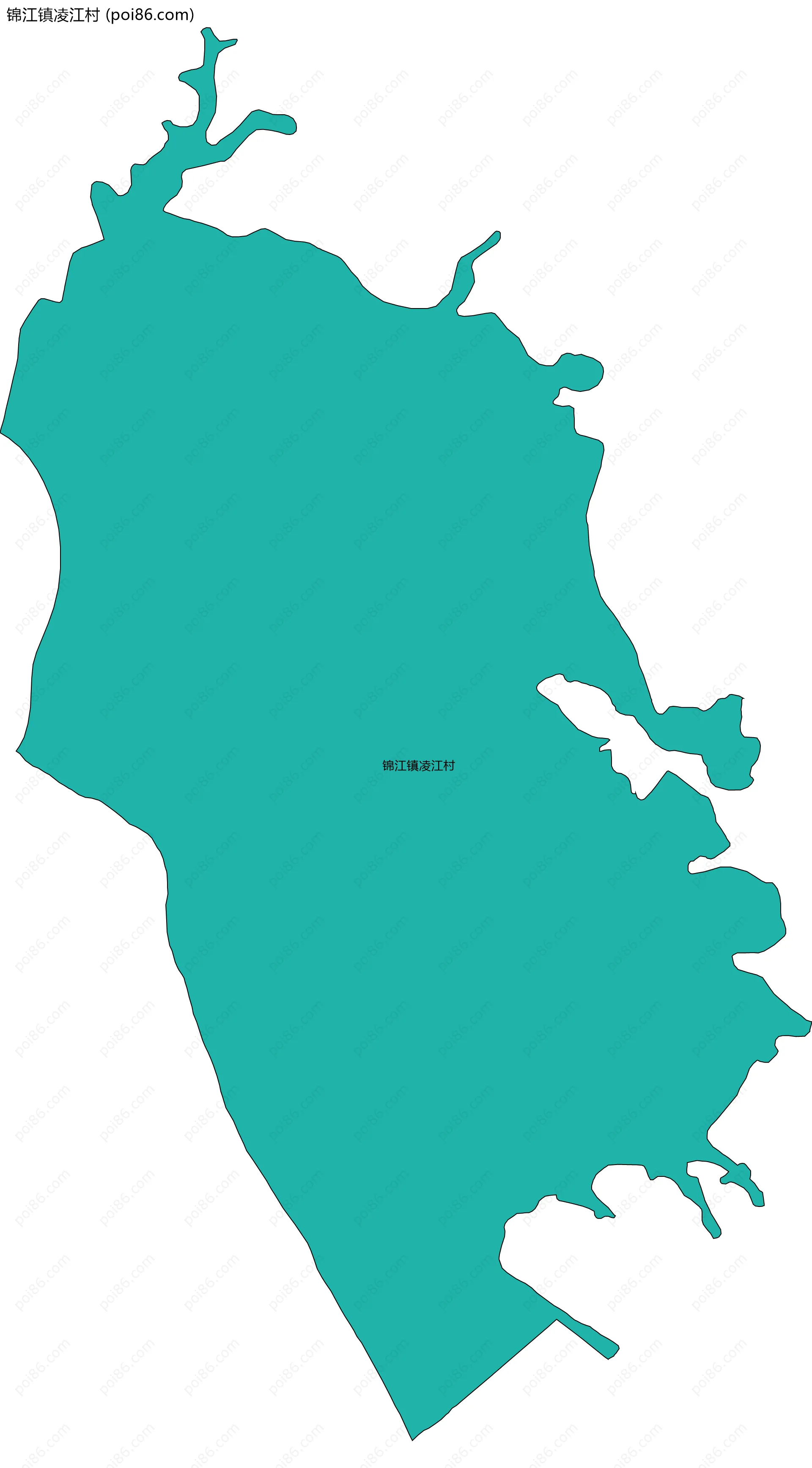锦江镇凌江村边界地图