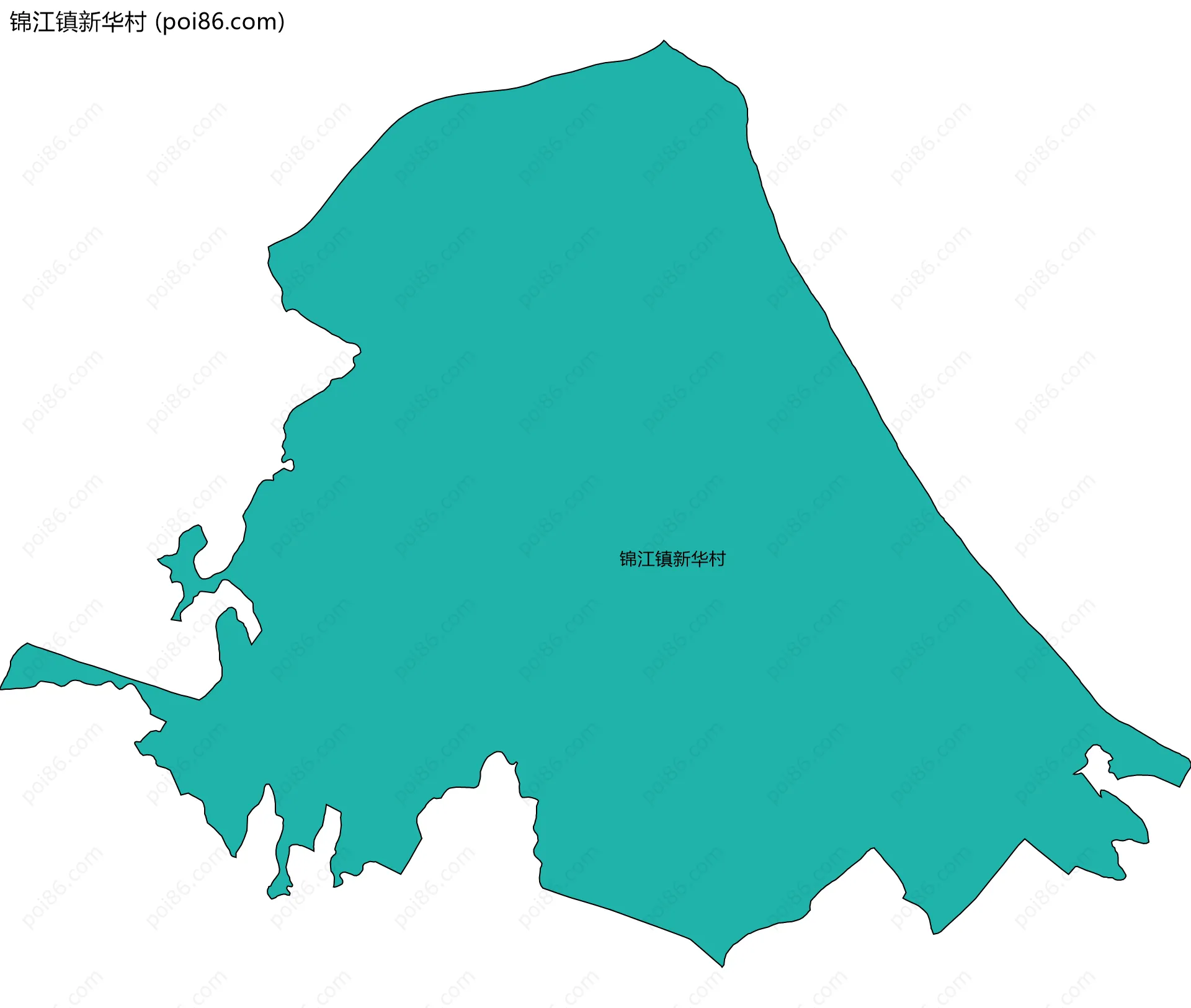 锦江镇新华村边界地图