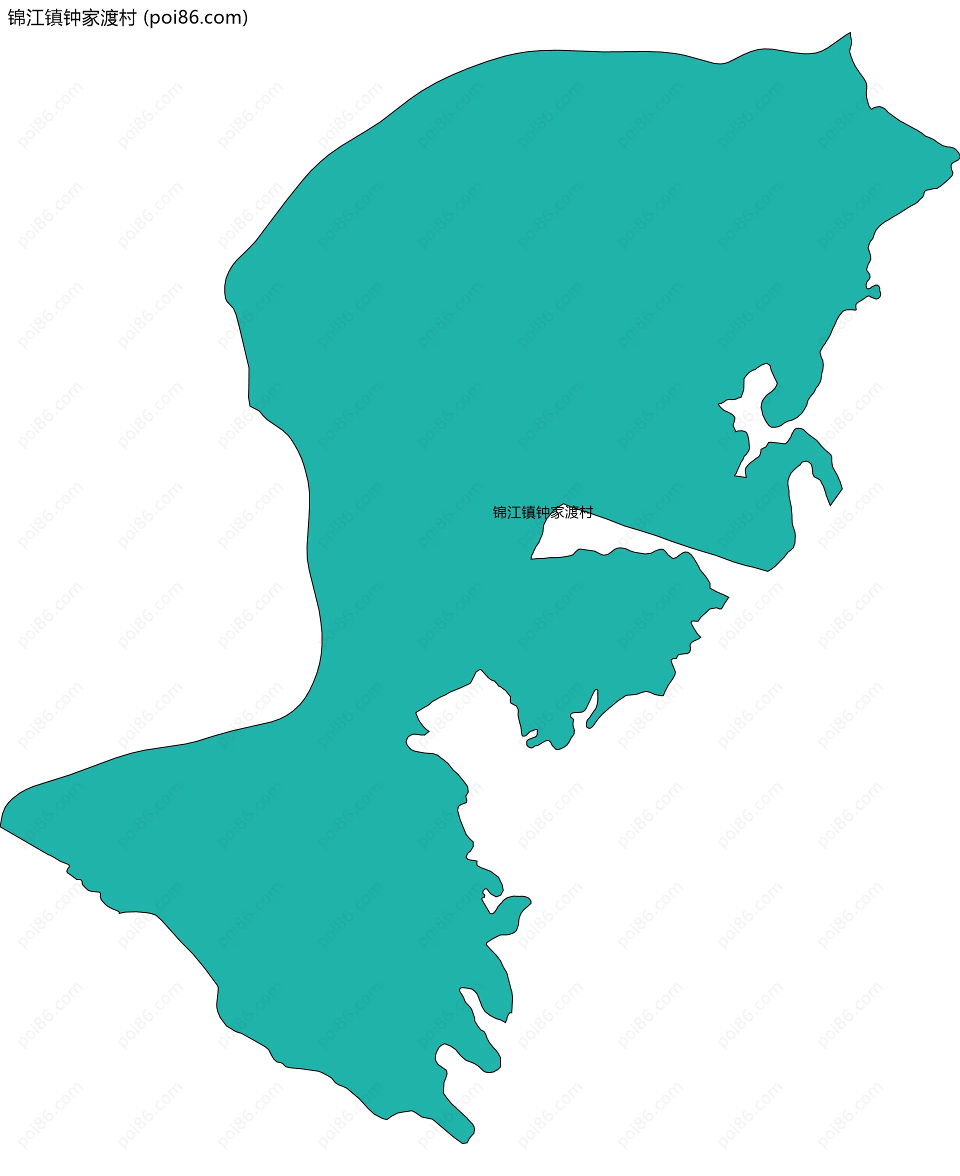 锦江镇钟家渡村边界地图