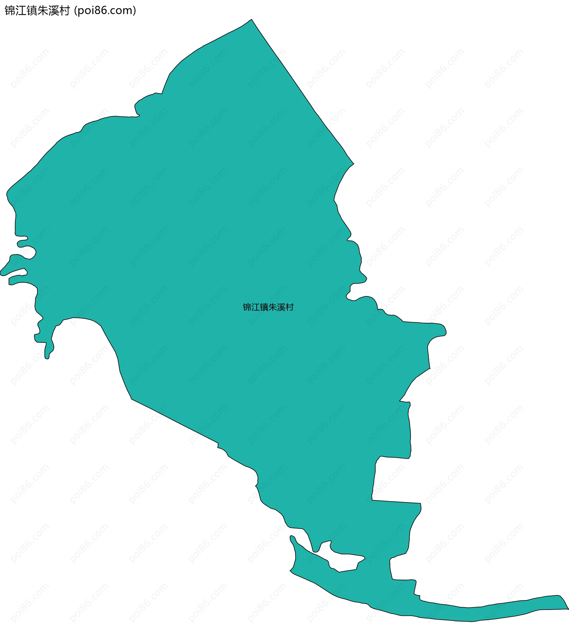 锦江镇朱溪村边界地图