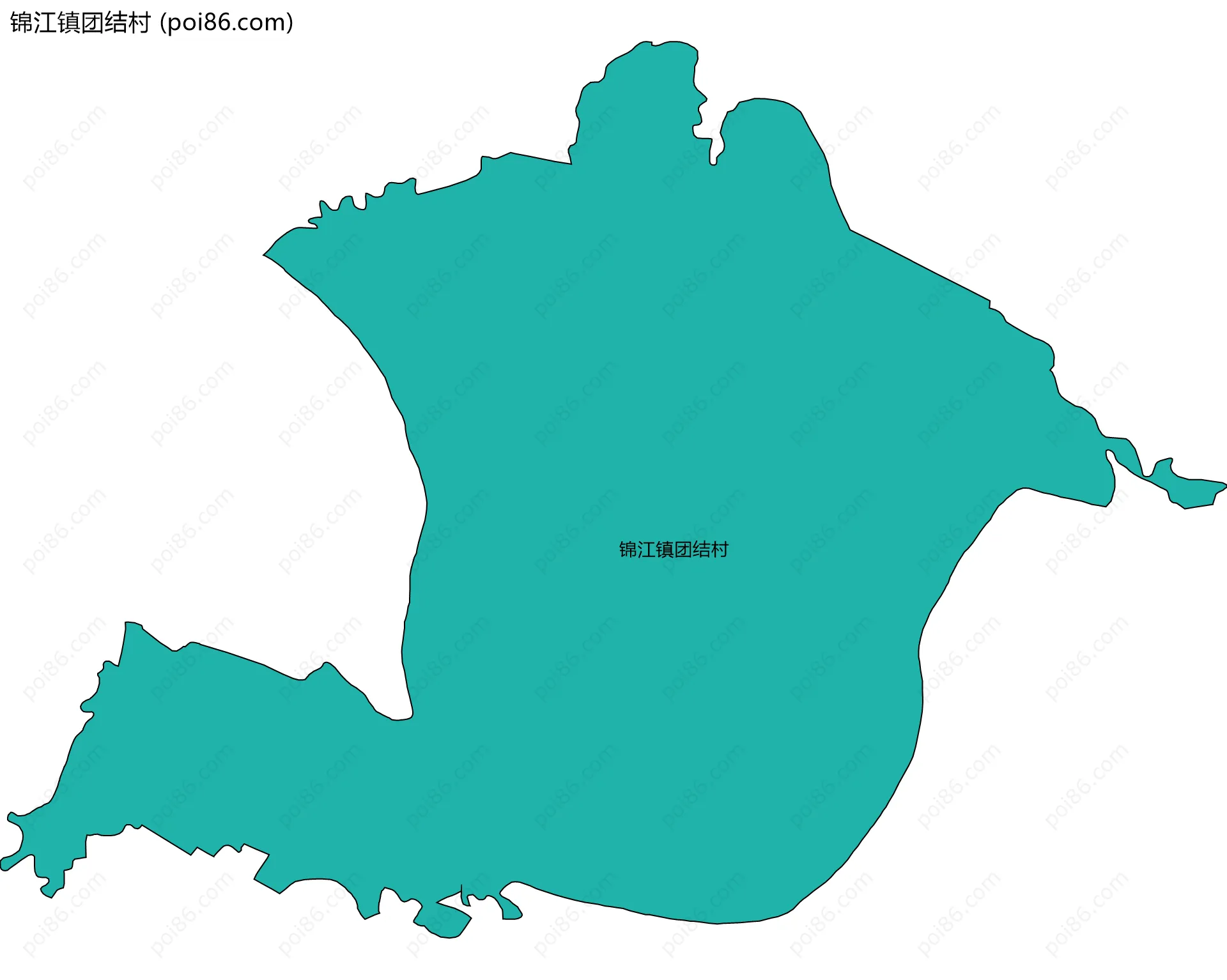 锦江镇团结村边界地图