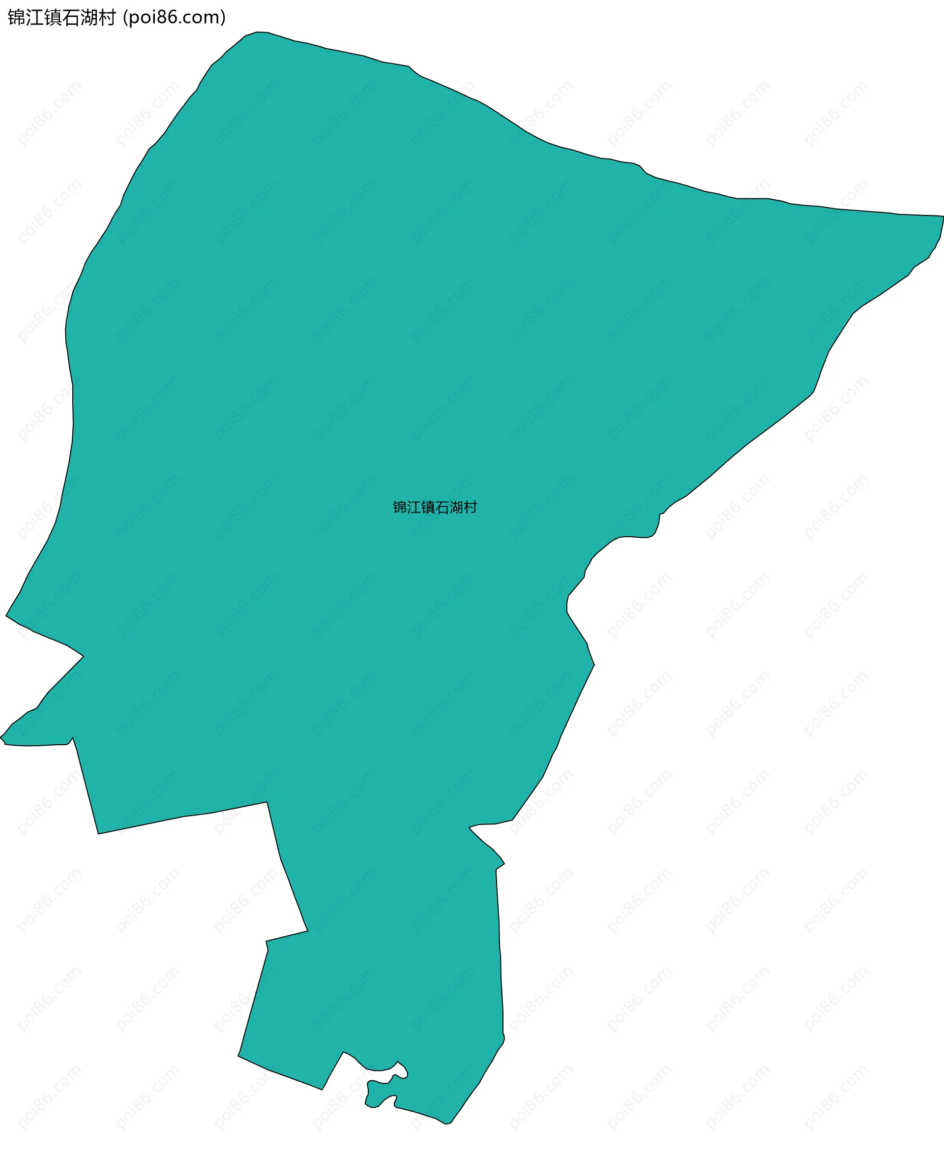 锦江镇石湖村边界地图