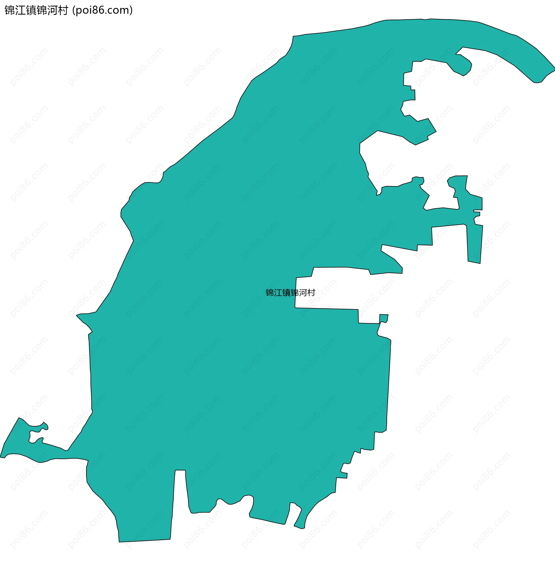 锦江镇锦河村边界地图