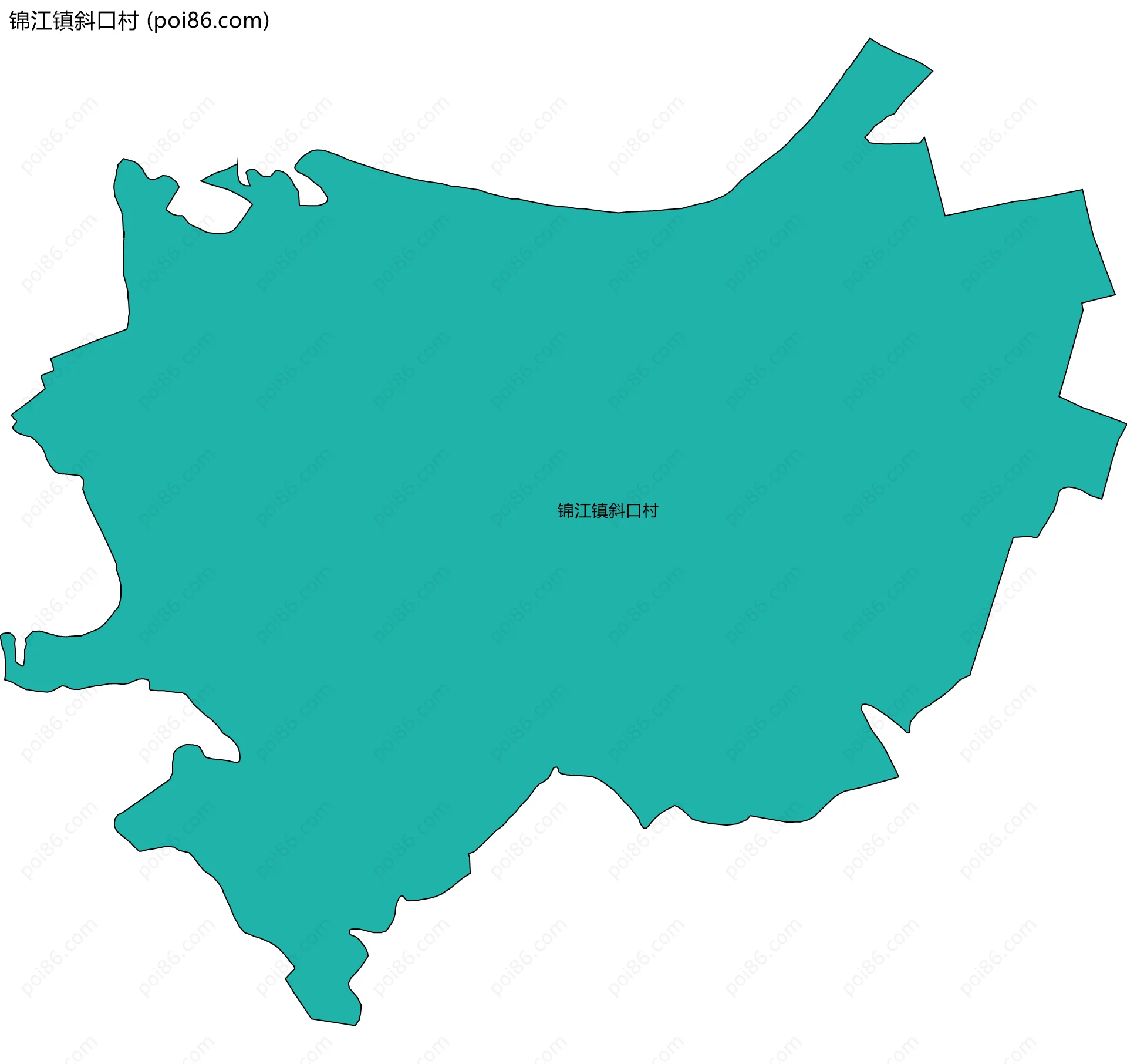 锦江镇斜口村边界地图