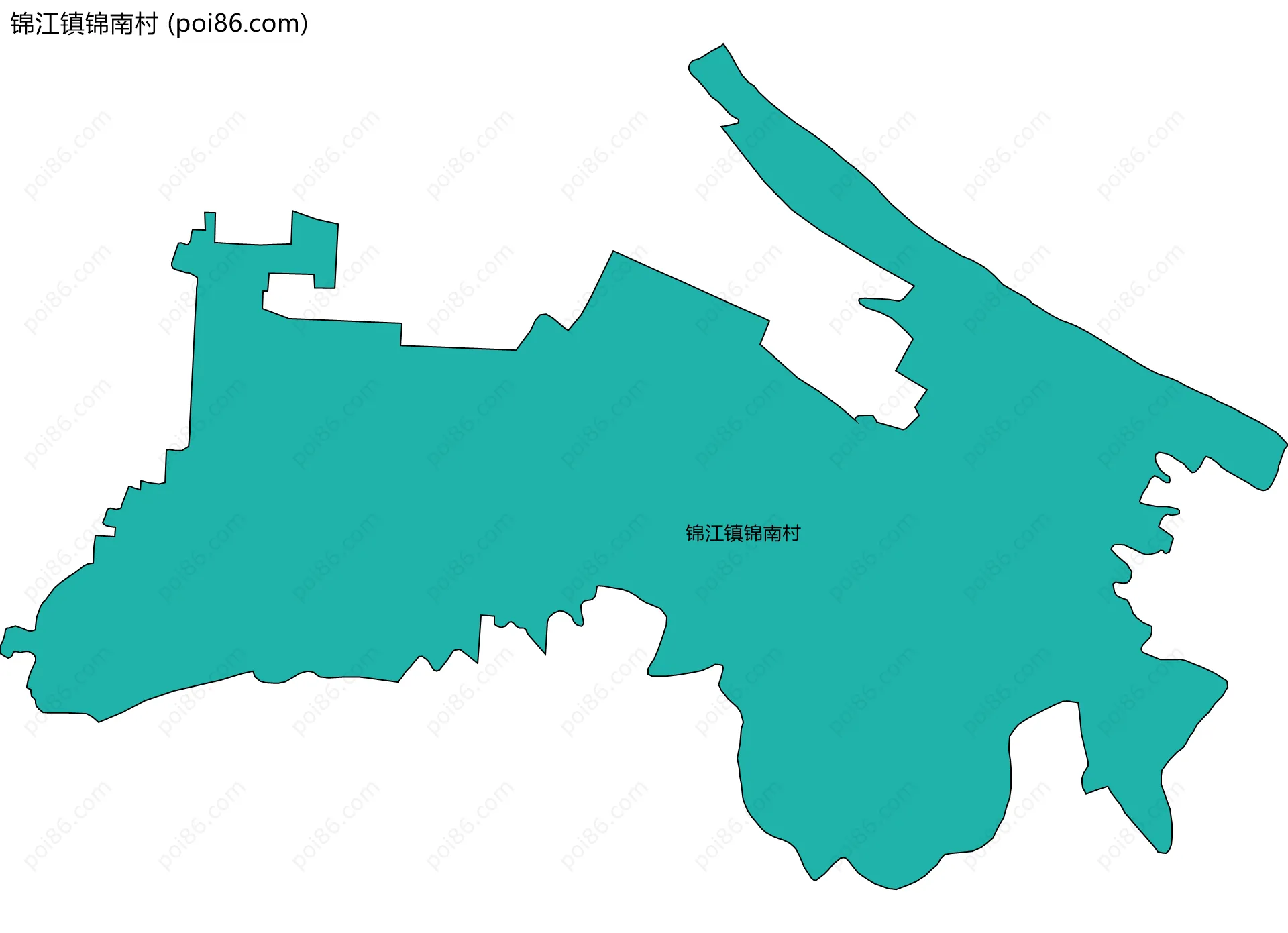 锦江镇锦南村边界地图
