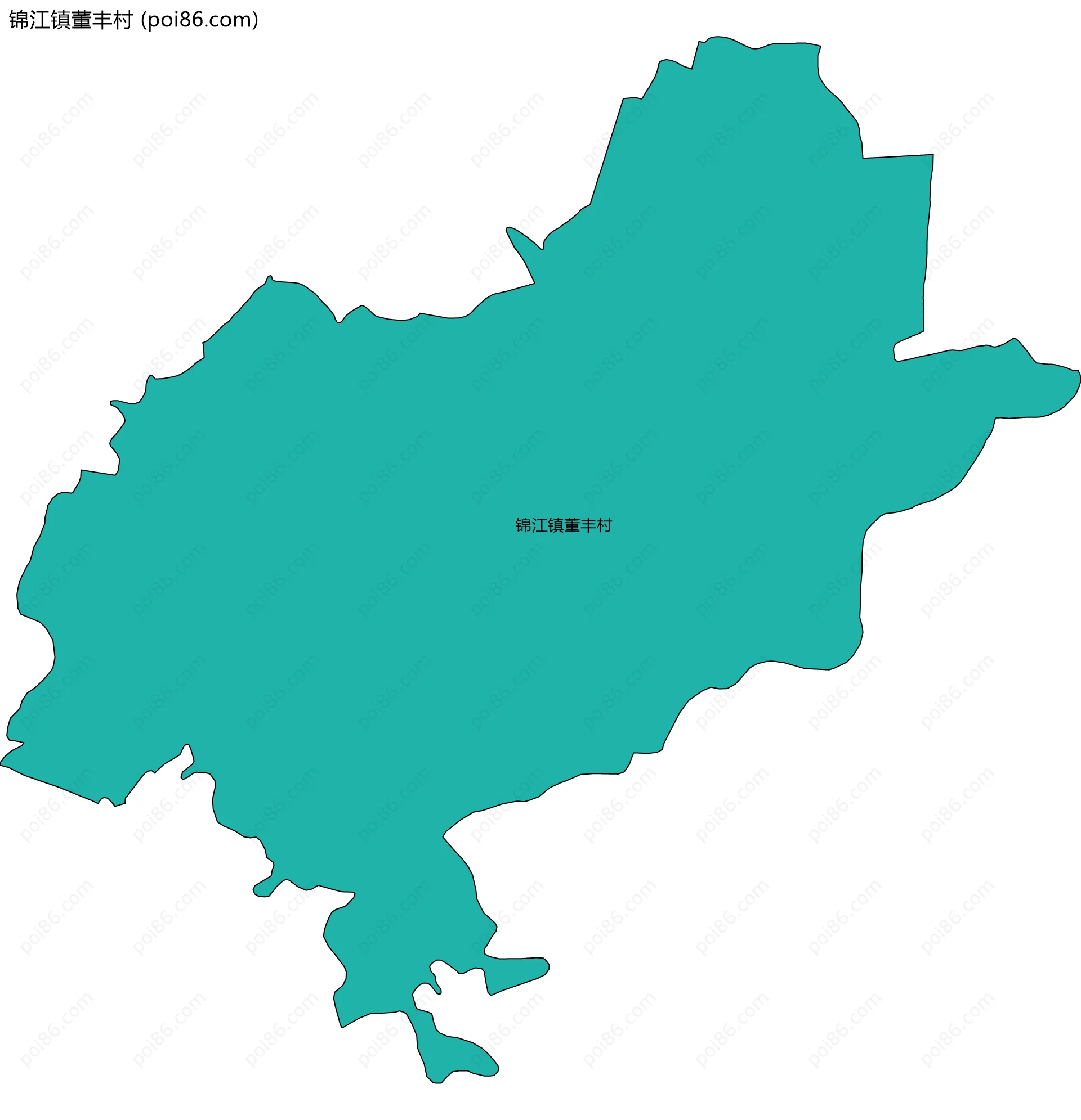 锦江镇董丰村边界地图