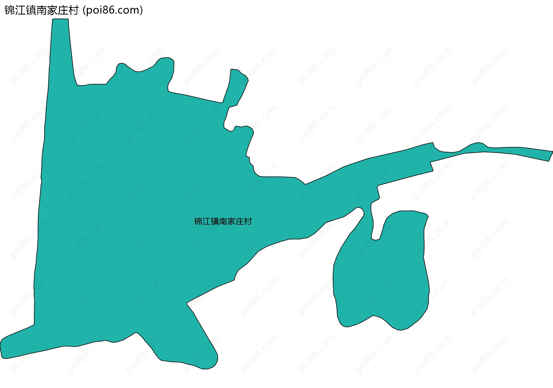 锦江镇南家庄村边界地图