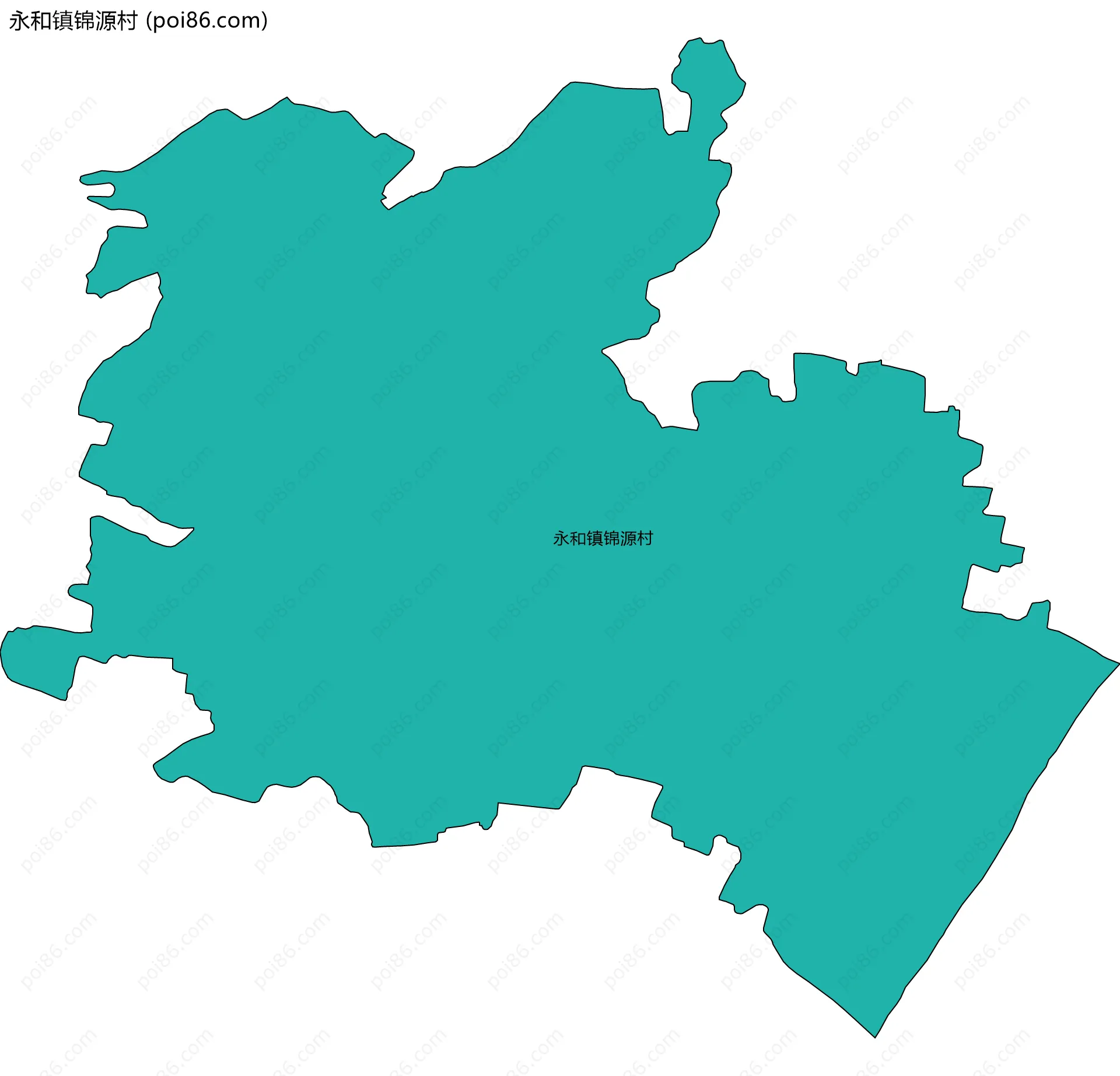 永和镇锦源村边界地图