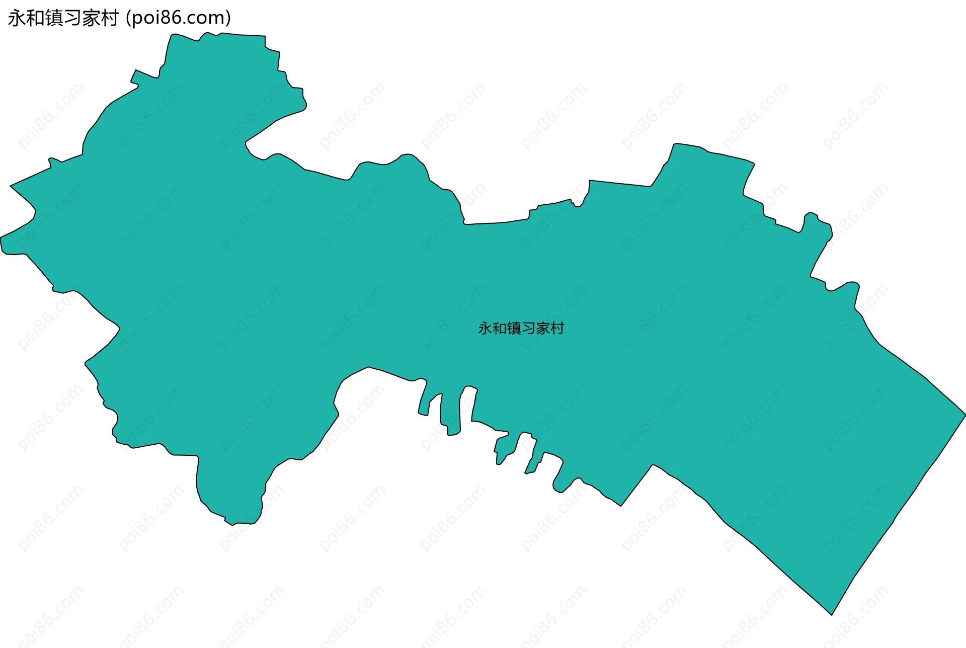 永和镇习家村边界地图
