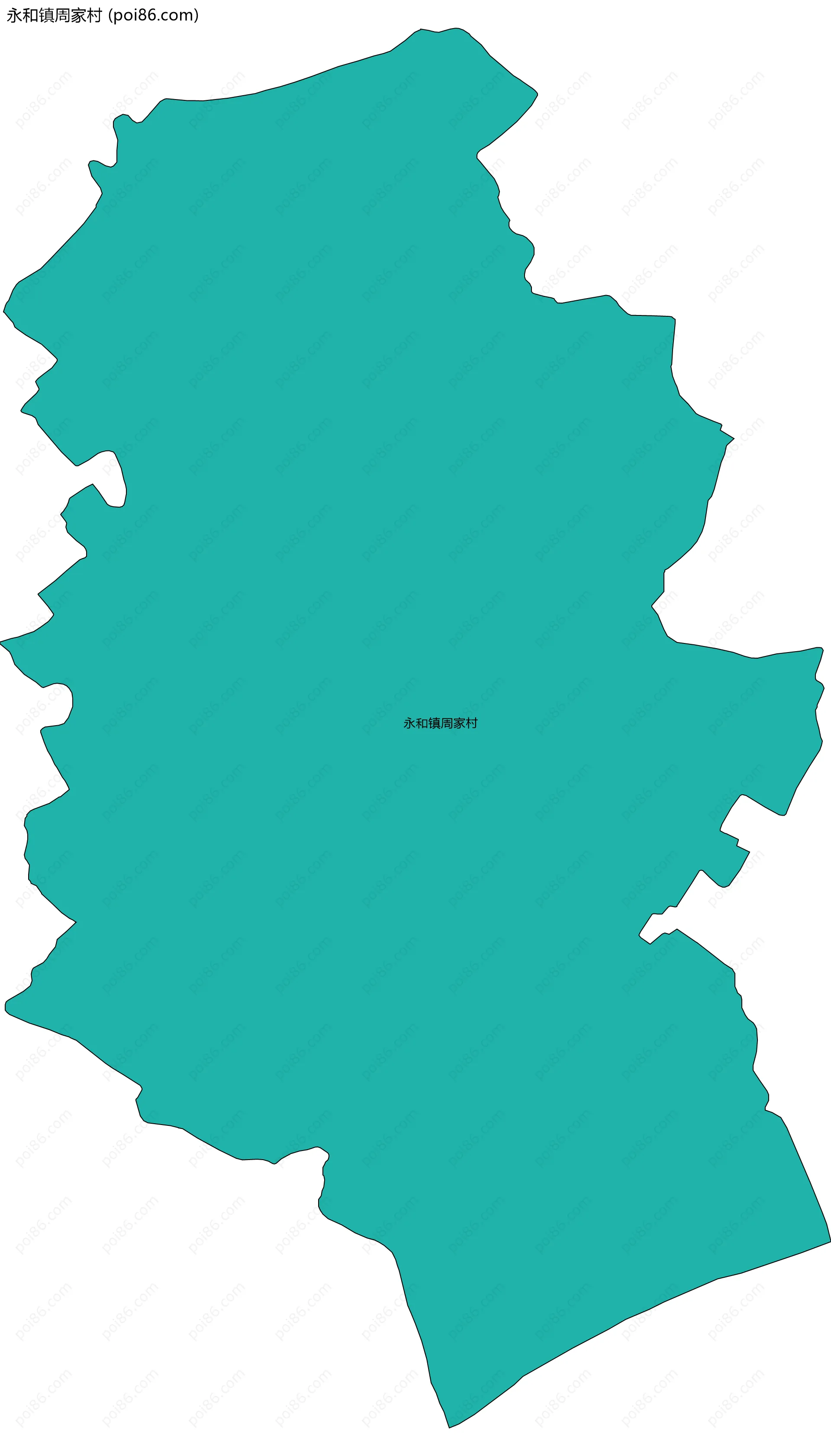 永和镇周家村边界地图