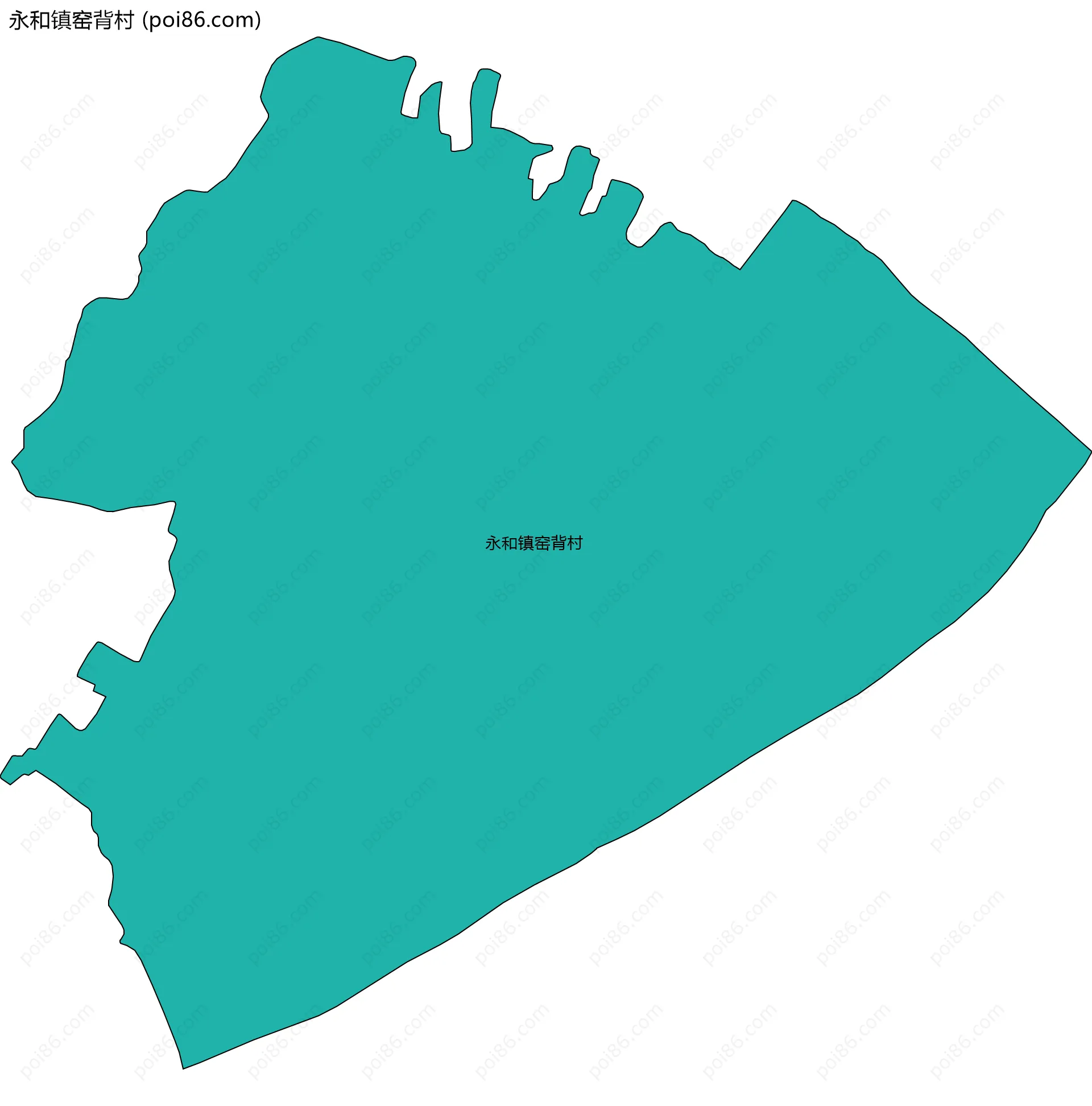 永和镇窑背村边界地图
