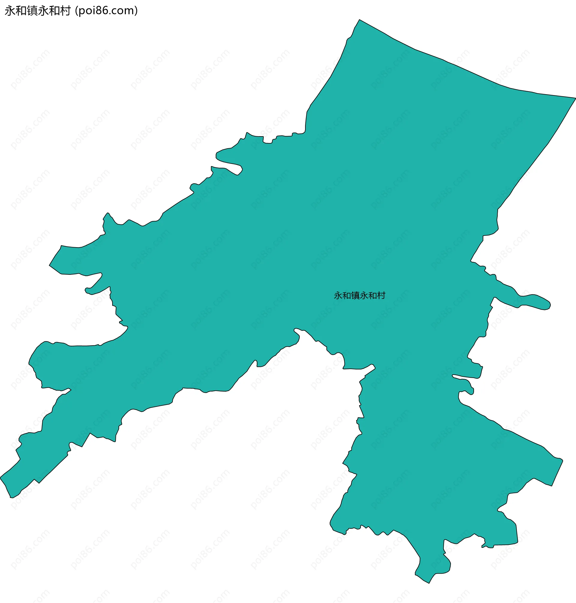 永和镇永和村边界地图