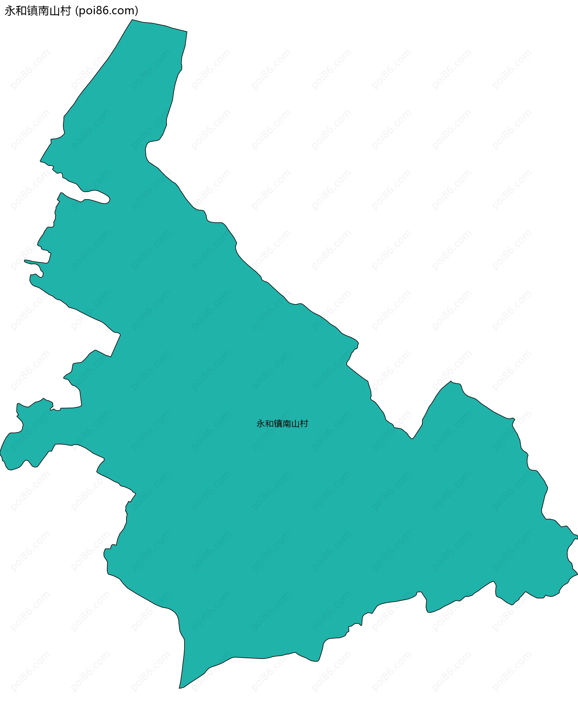 永和镇南山村边界地图