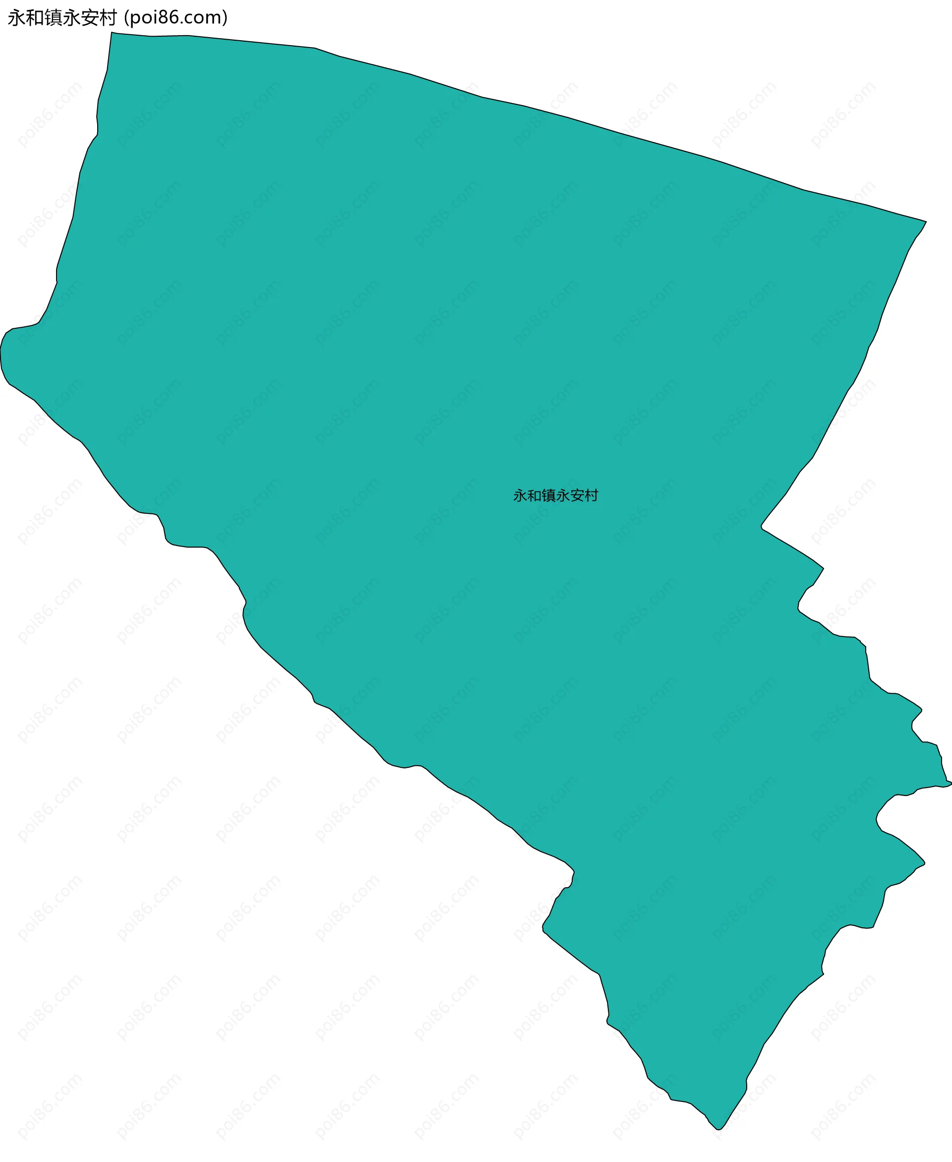 永和镇永安村边界地图