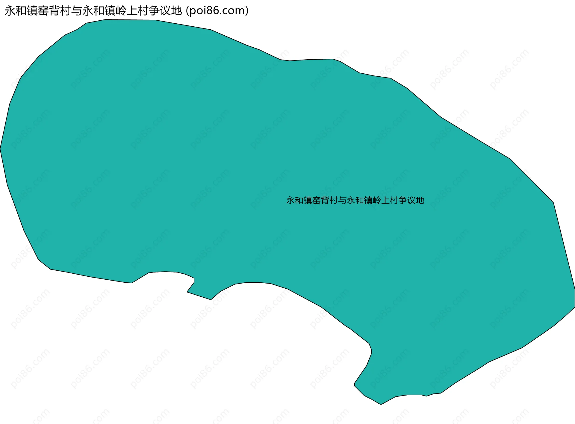 永和镇窑背村与永和镇岭上村争议地边界地图