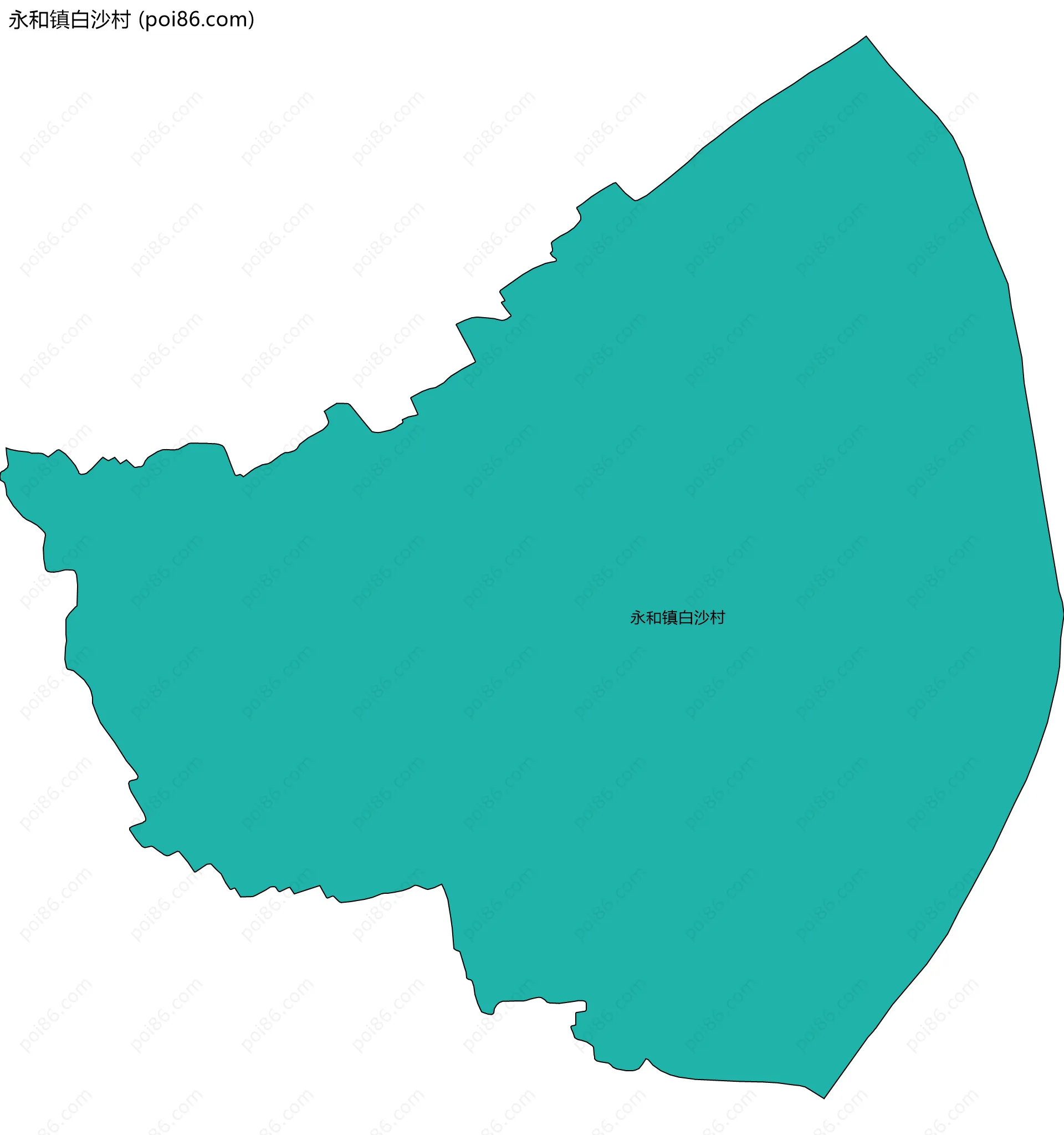 永和镇白沙村边界地图