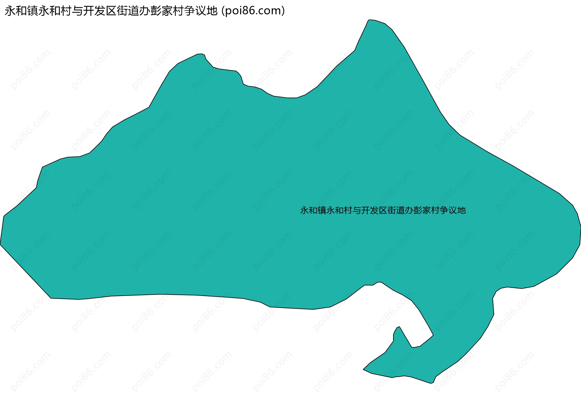 永和镇永和村与开发区街道办彭家村争议地边界地图