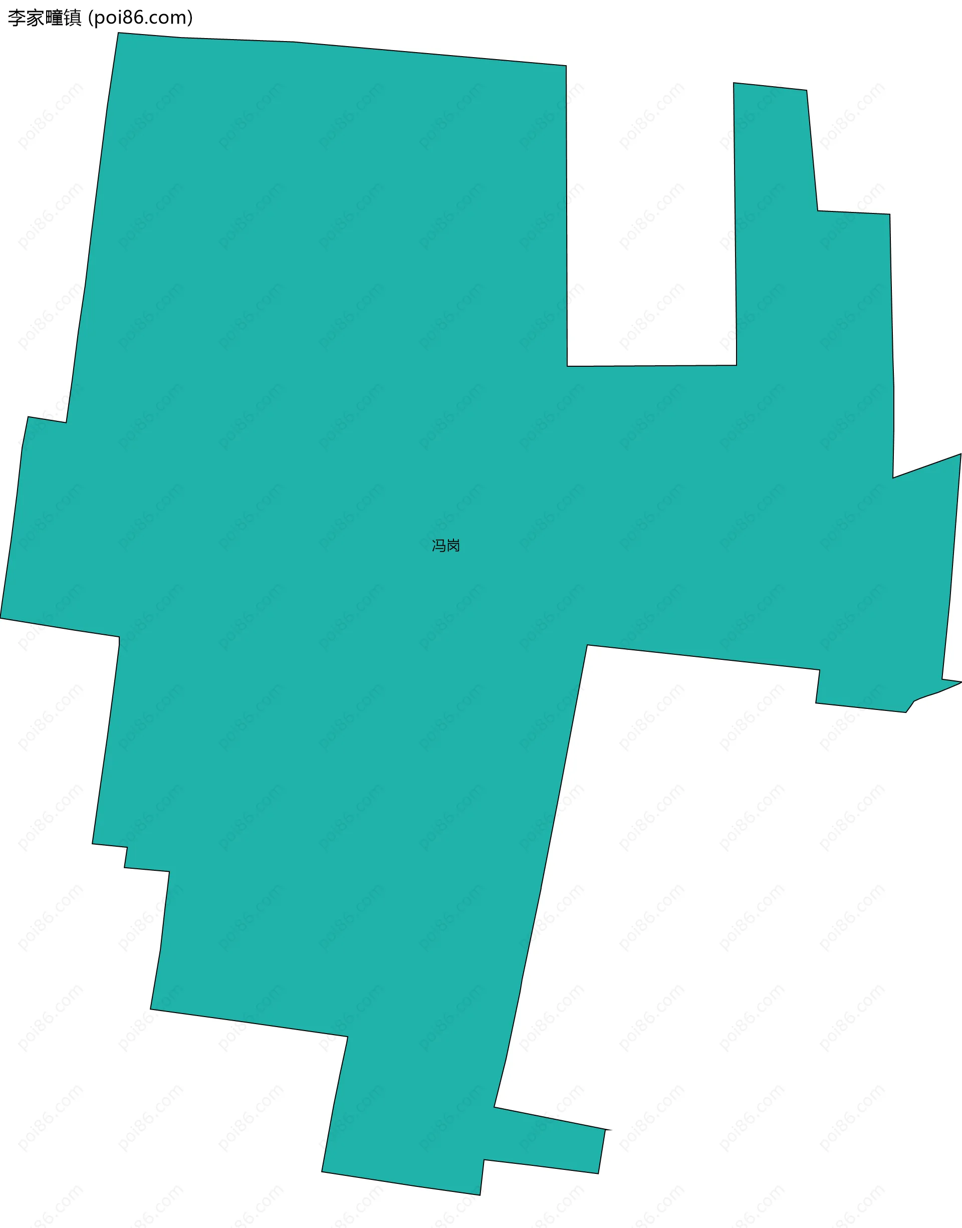 李家疃镇边界地图(五级行政区划)