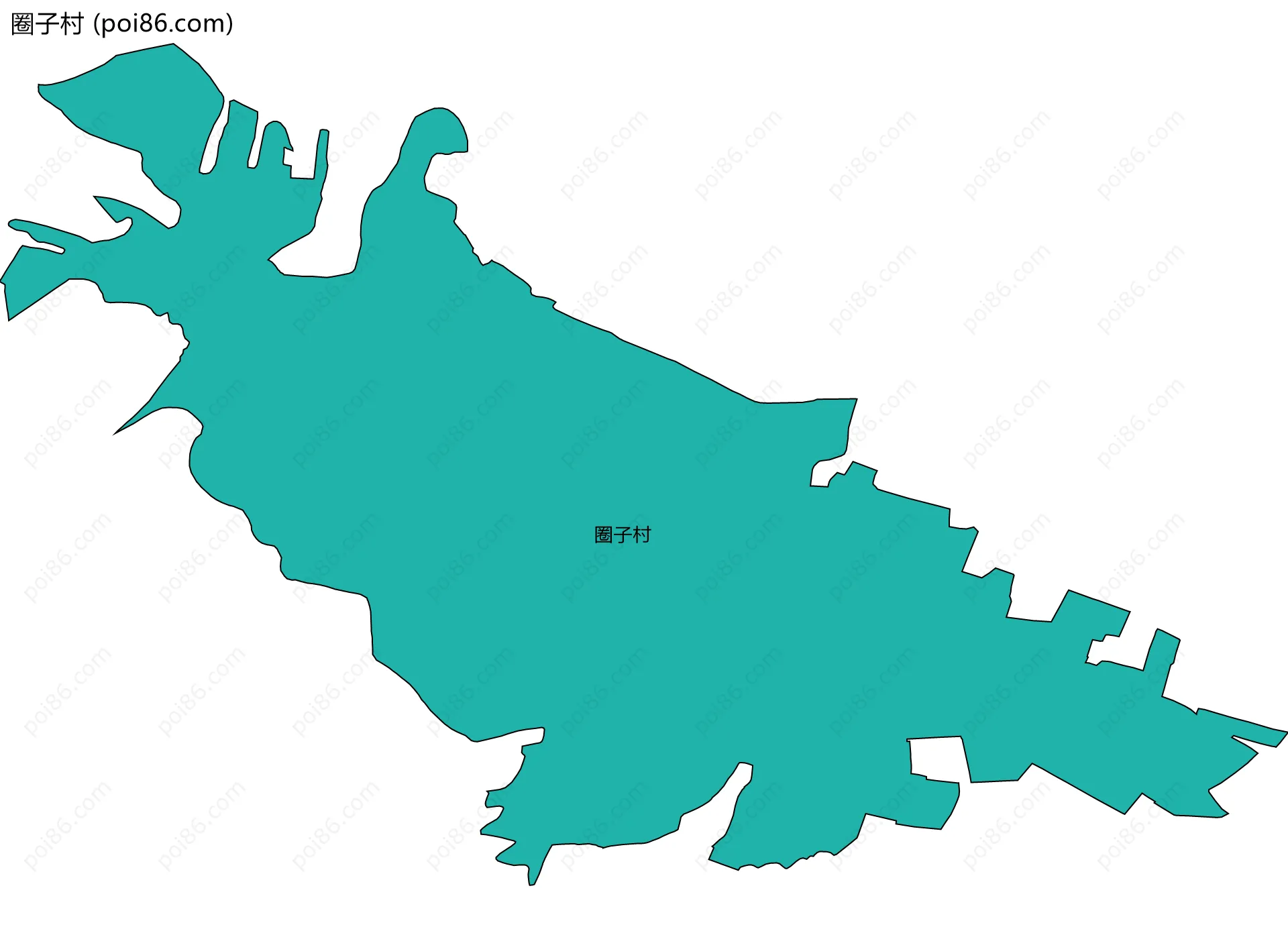 圈子村边界地图