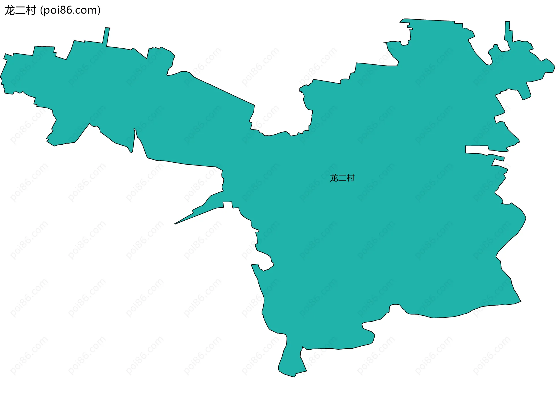 龙二村边界地图