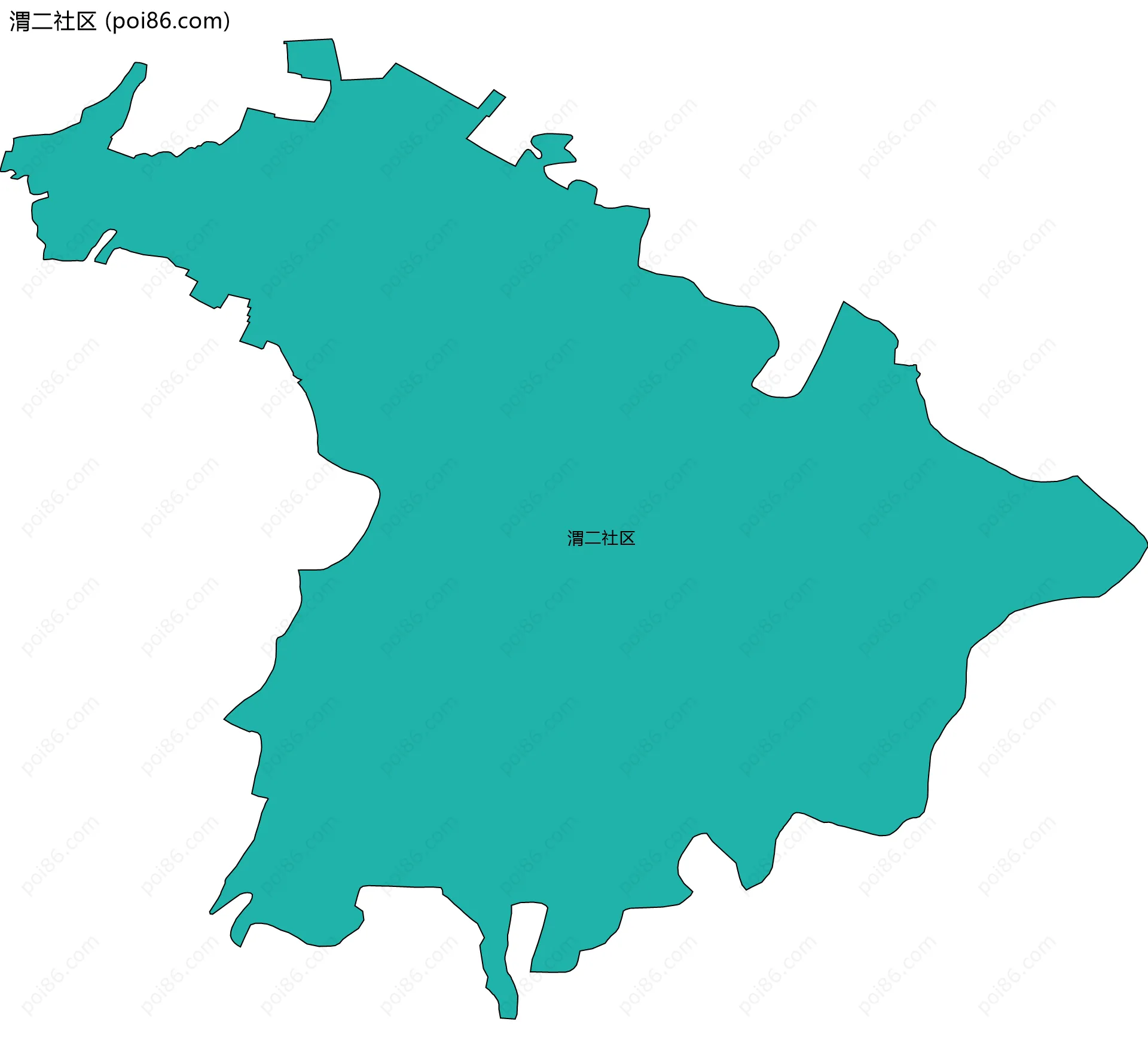 渭二社区边界地图