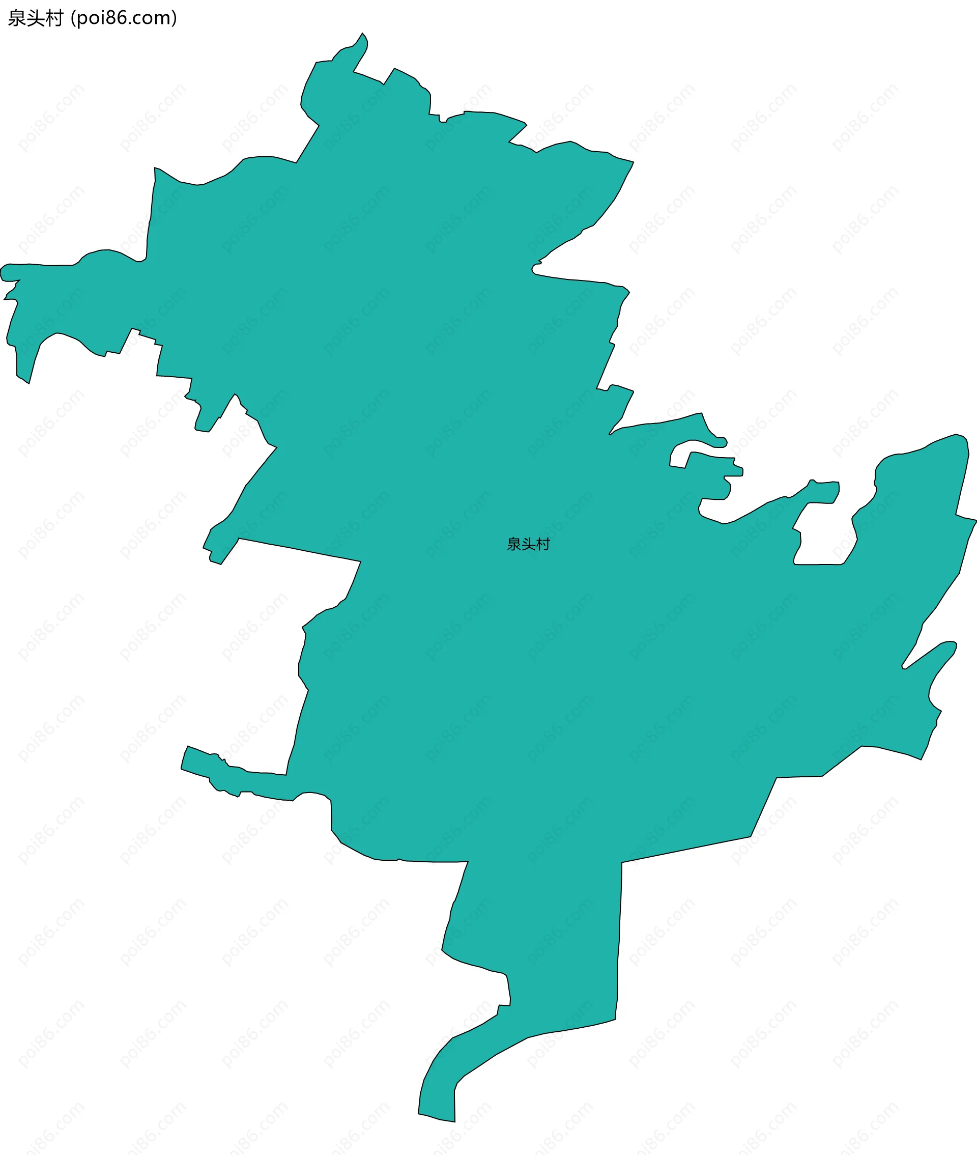 泉头村边界地图