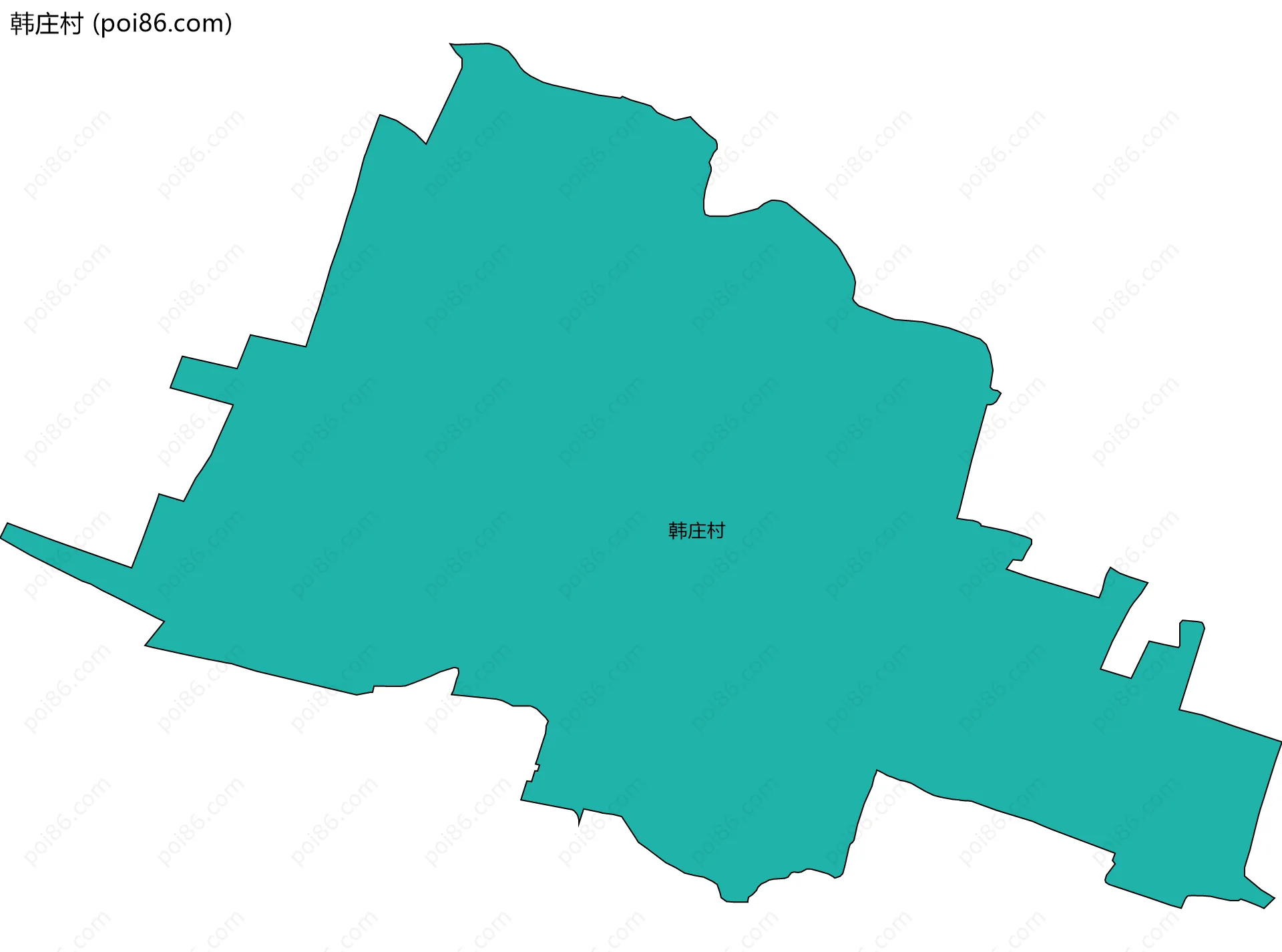 韩庄村边界地图