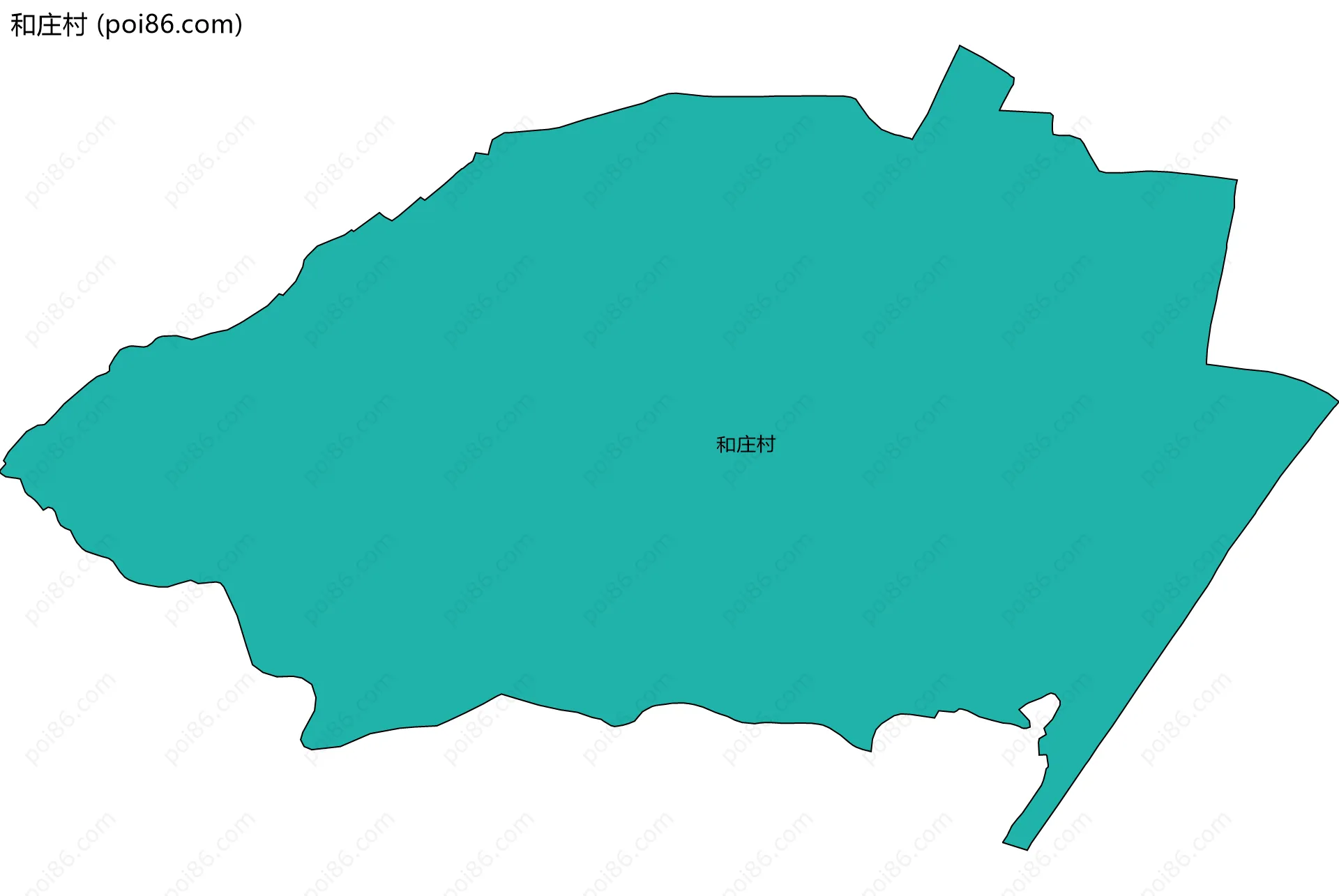 和庄村边界地图