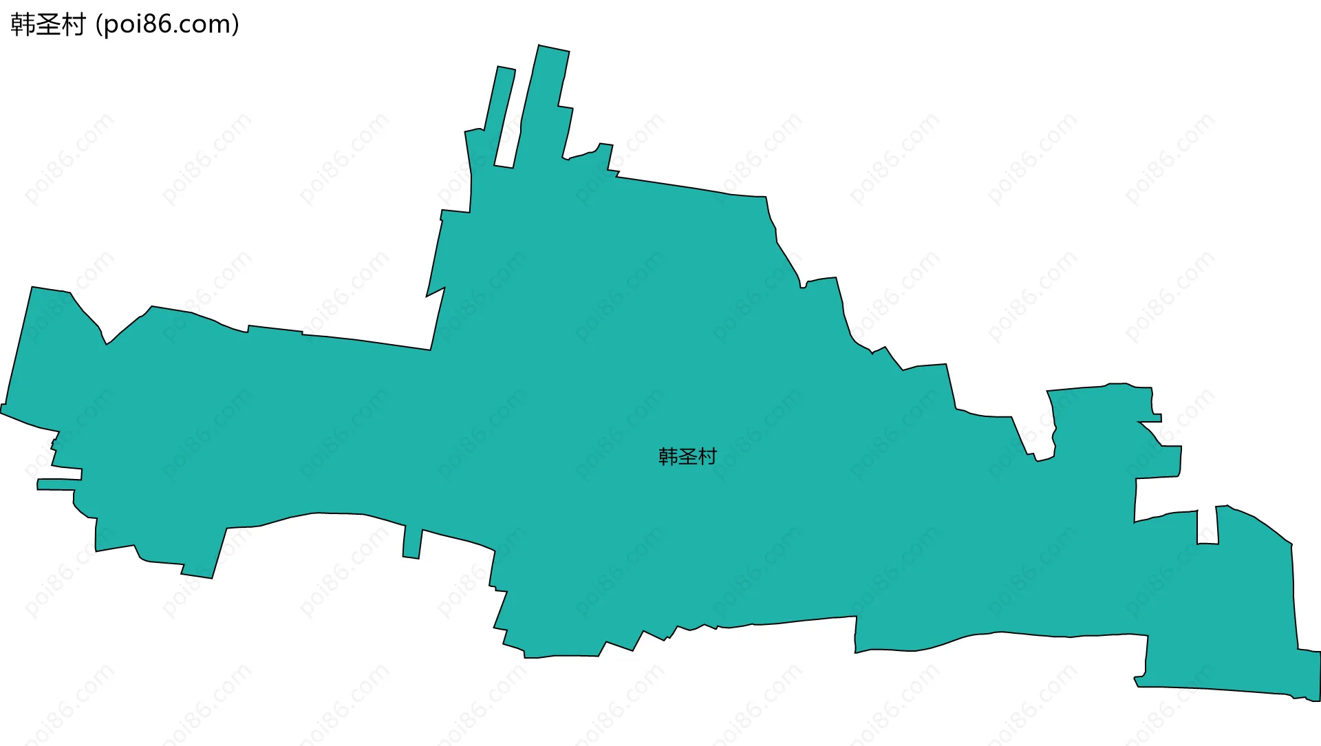 韩圣村边界地图