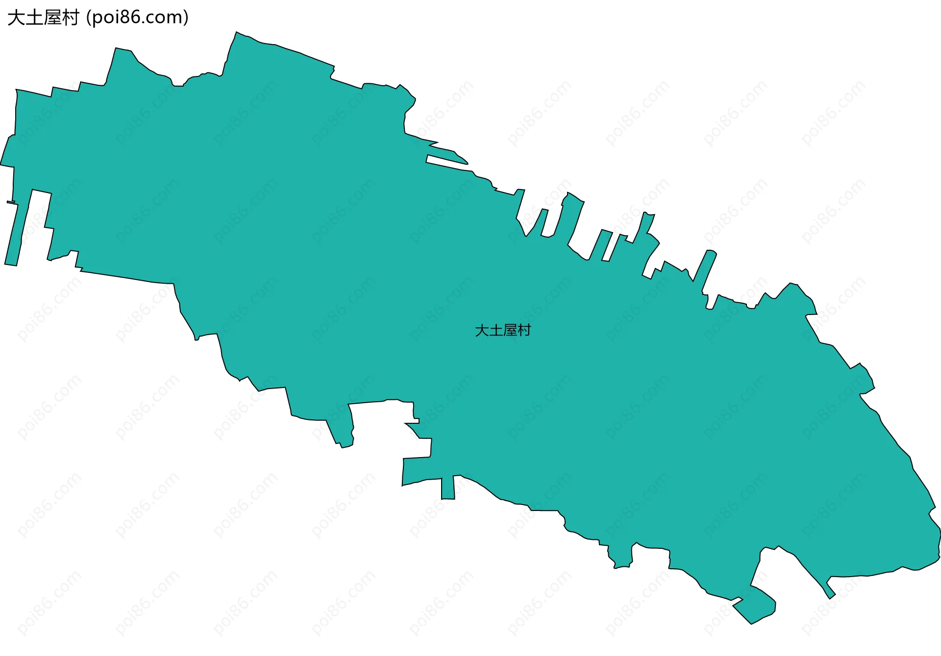 大土屋村边界地图