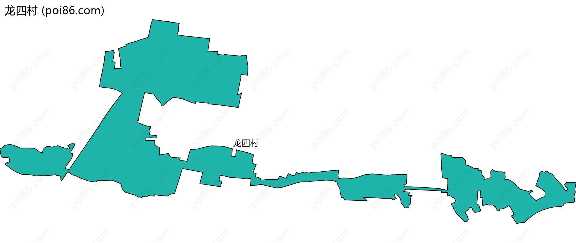 龙四村边界地图