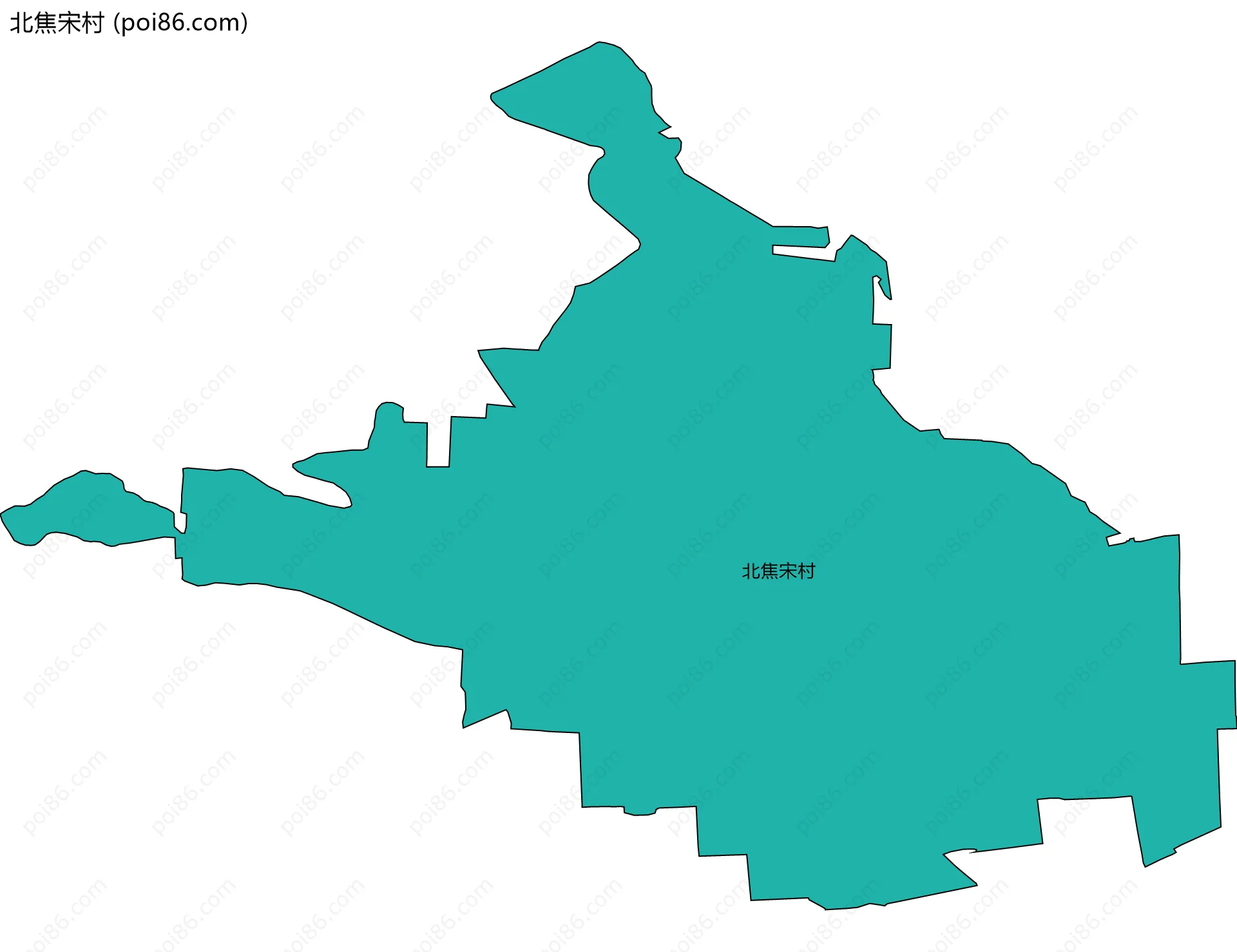 北焦宋村边界地图