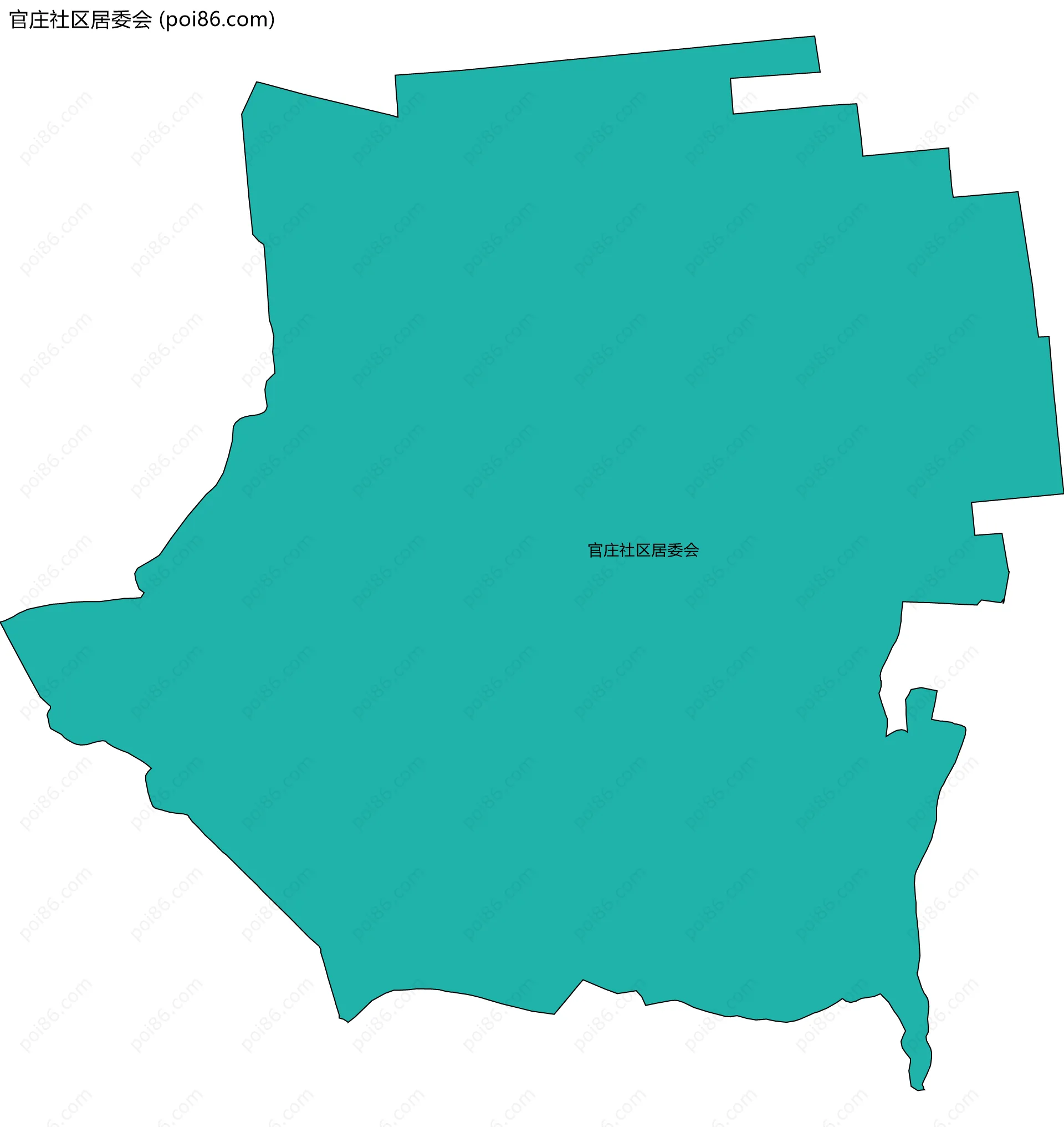 官庄社区居委会边界地图