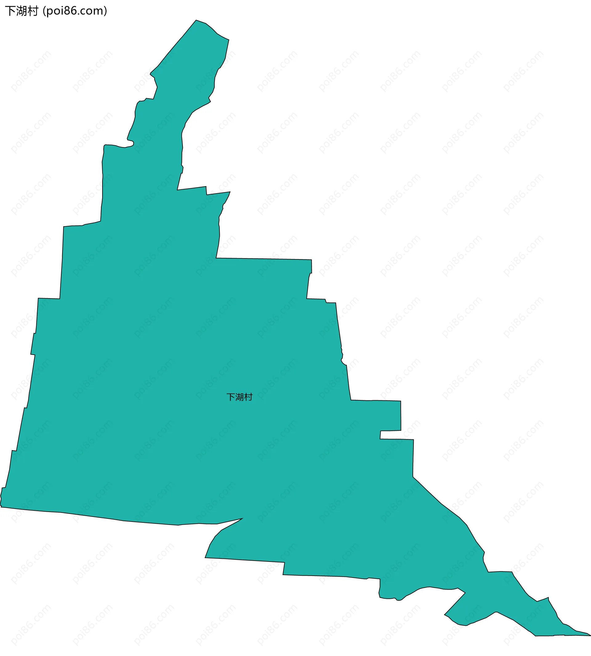 下湖村边界地图