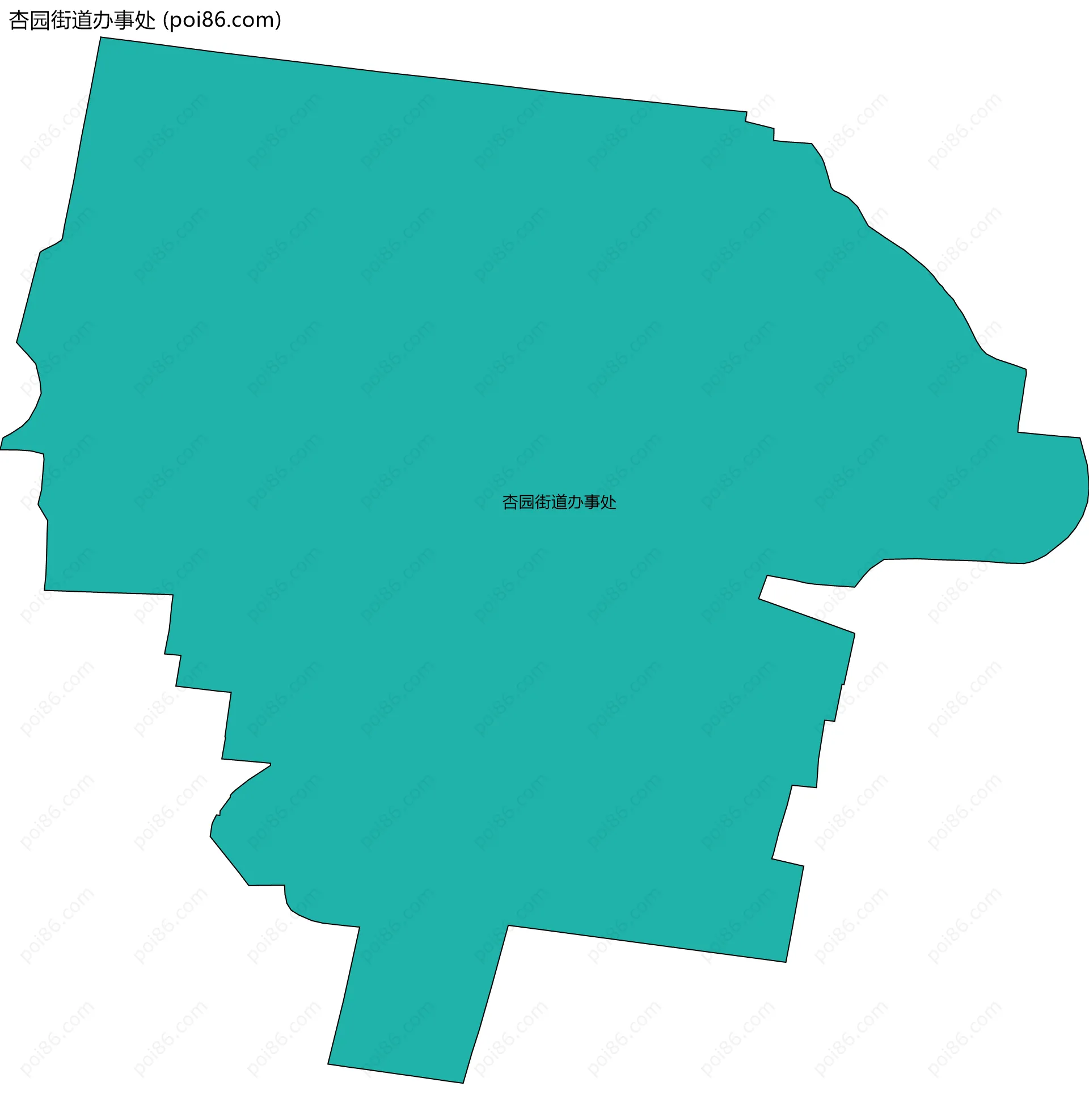 杏园街道办事处边界地图