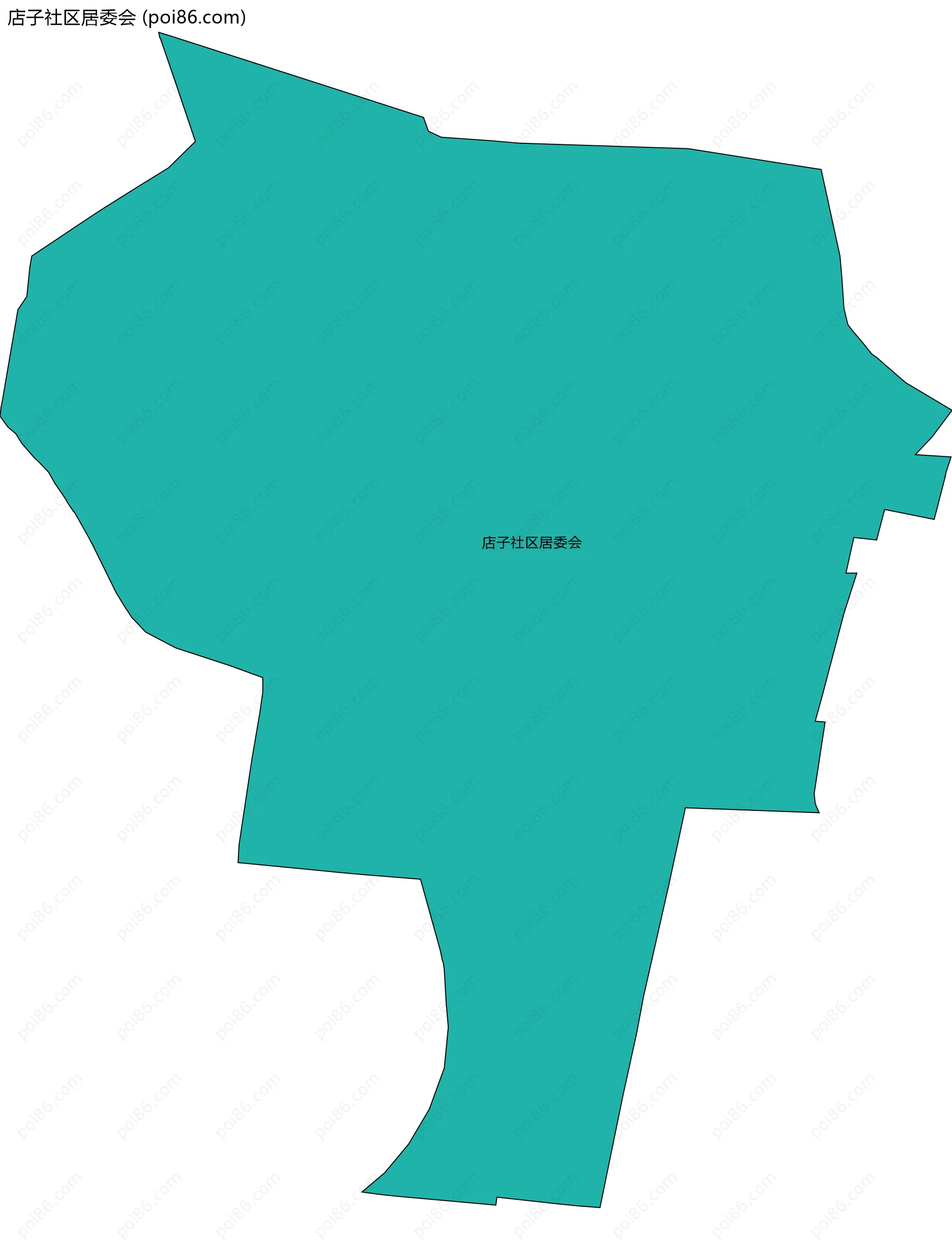 店子社区居委会边界地图