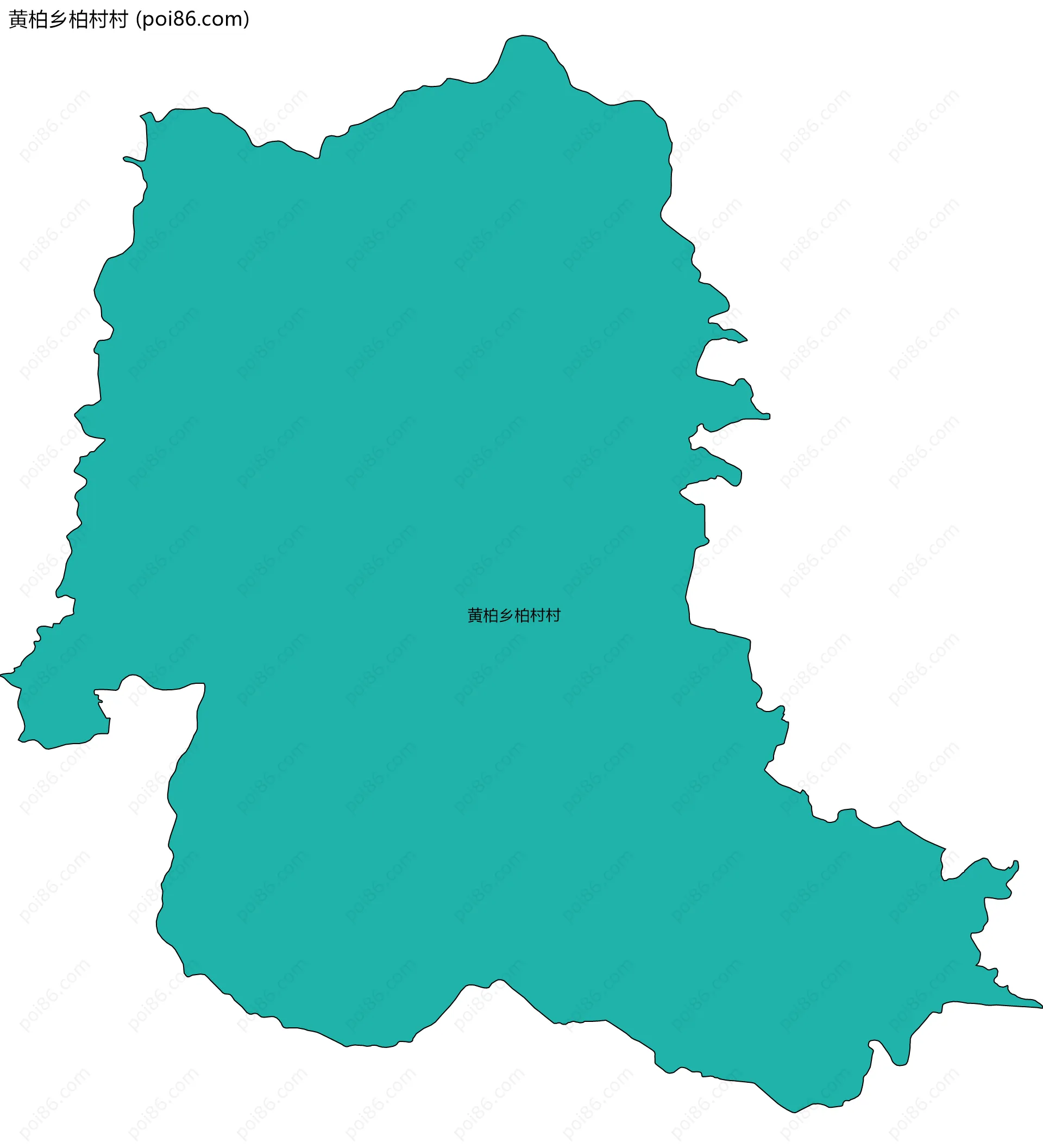 黄柏乡柏村村边界地图