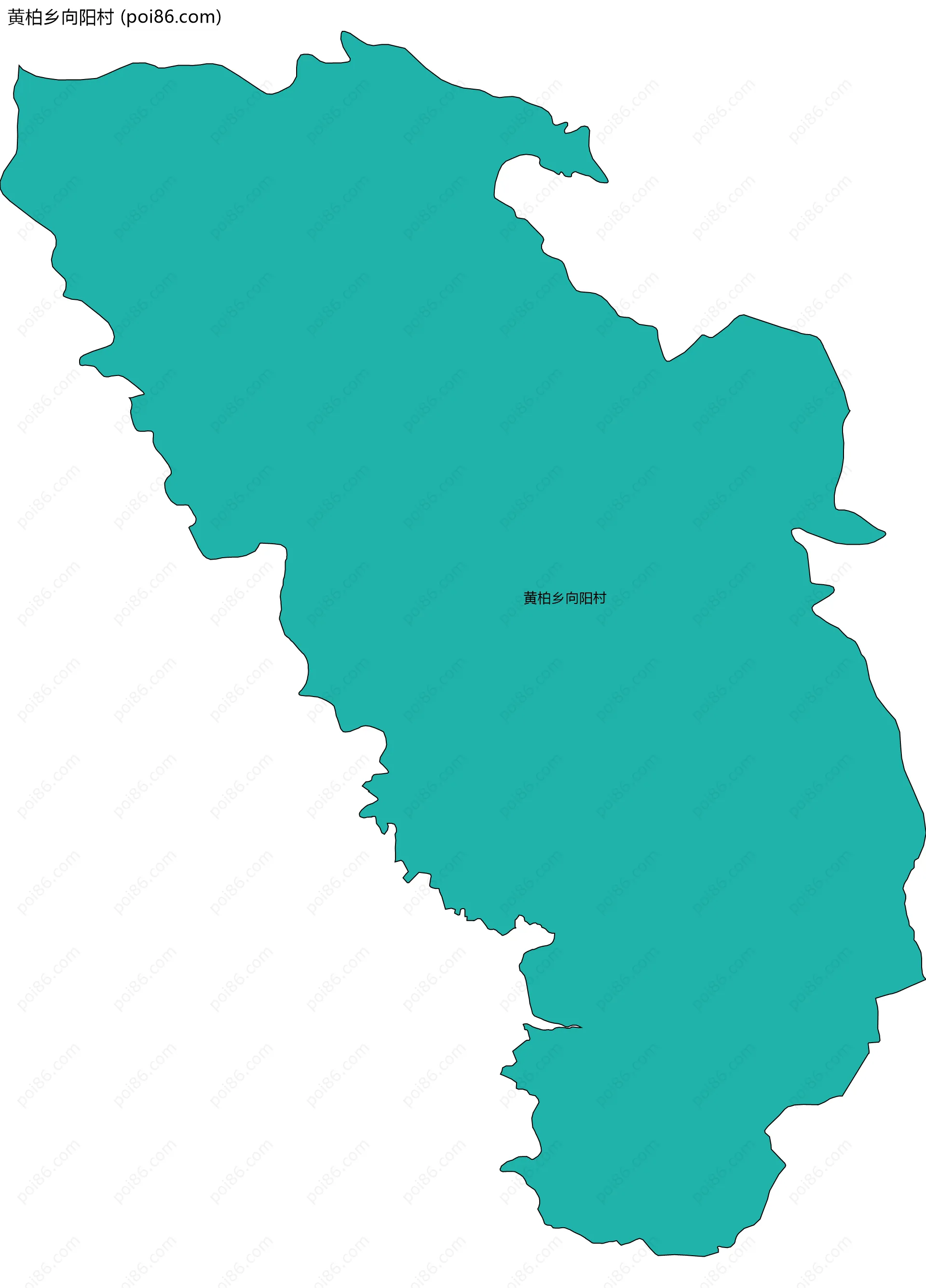 黄柏乡向阳村边界地图