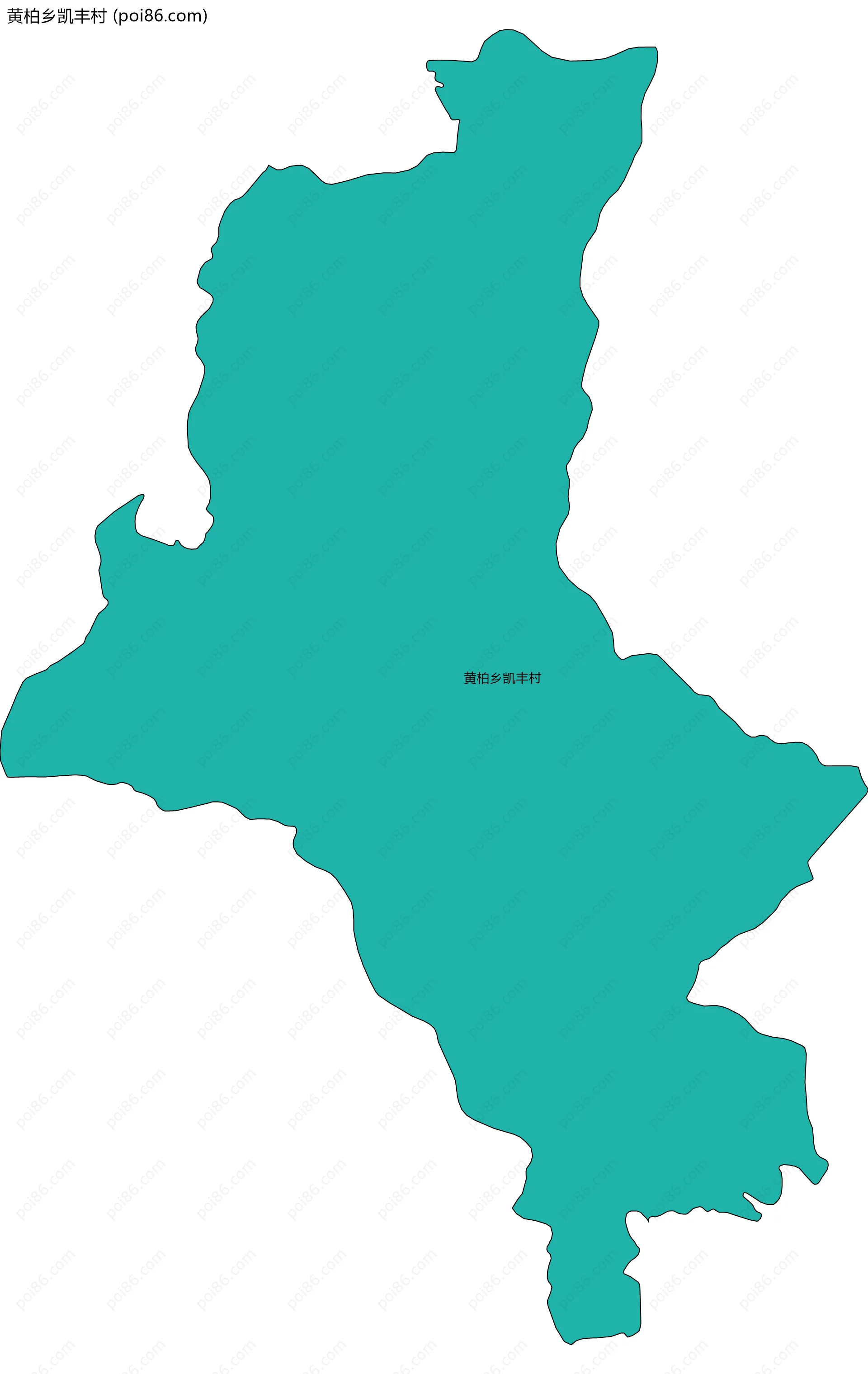 黄柏乡凯丰村边界地图