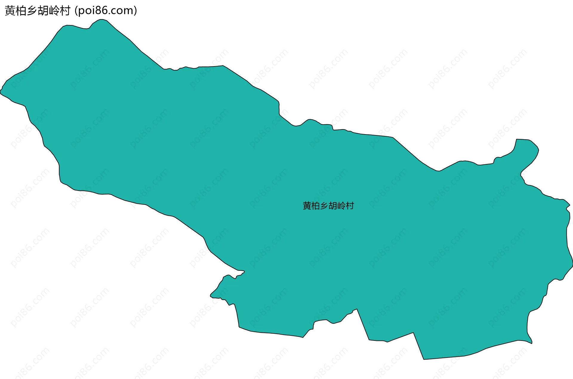 黄柏乡胡岭村边界地图
