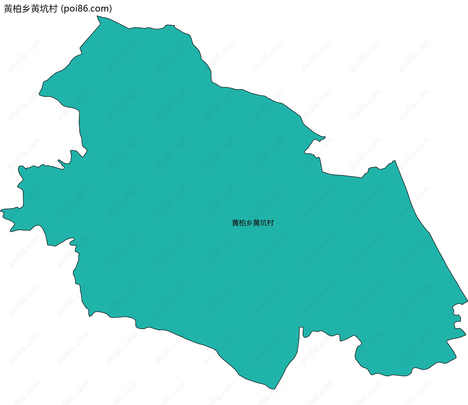 黄柏乡黄坑村边界地图
