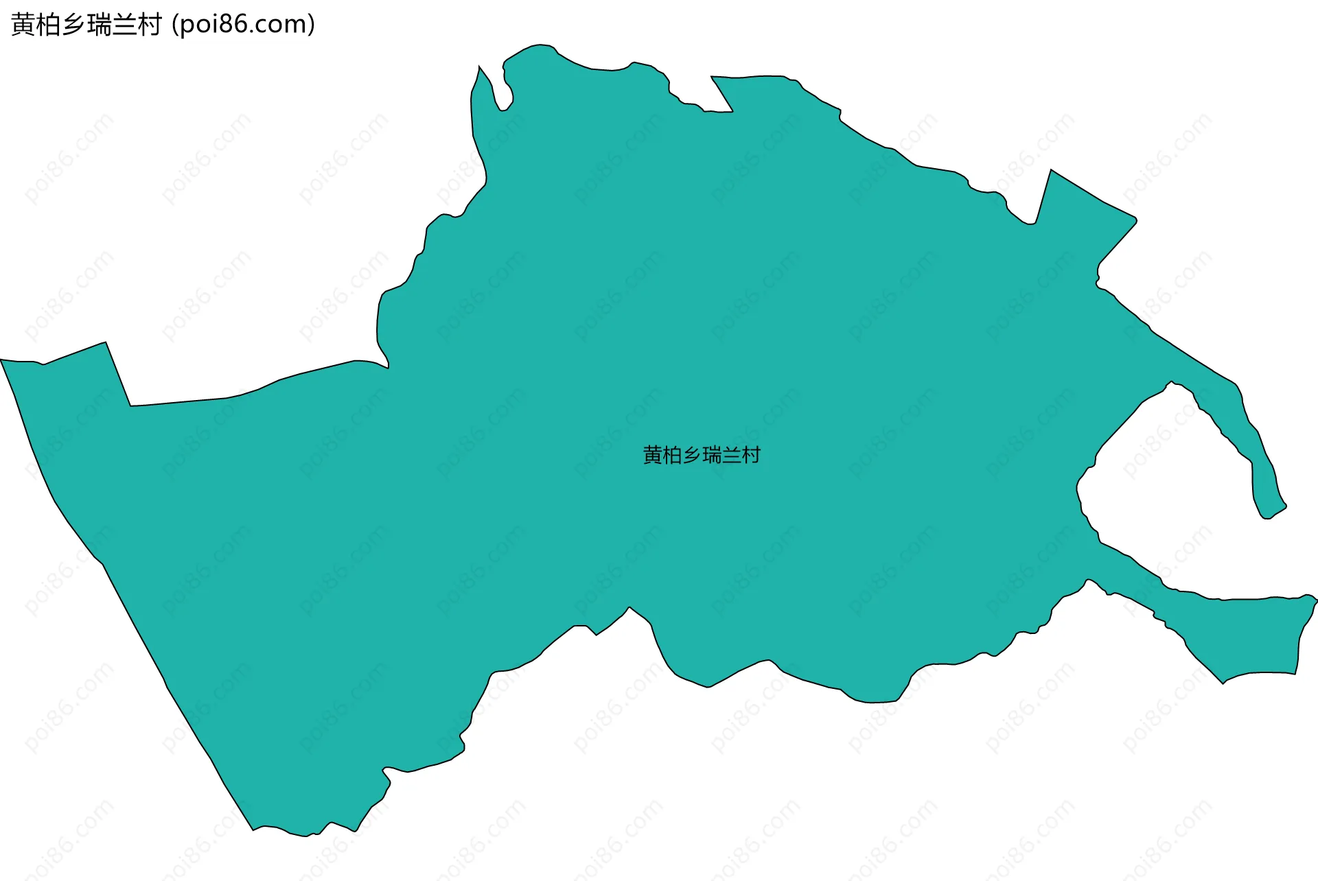 黄柏乡瑞兰村边界地图