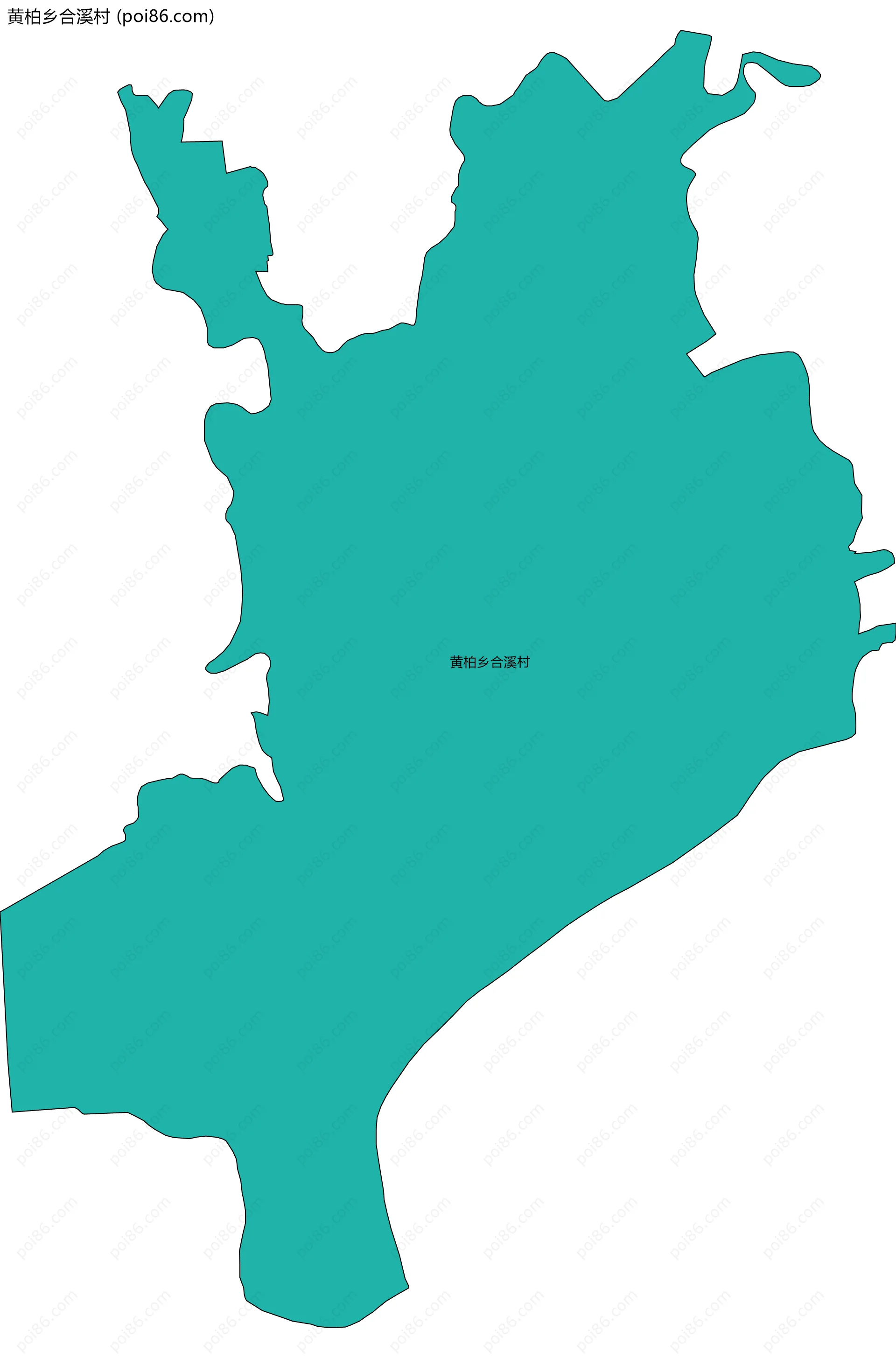 黄柏乡合溪村边界地图