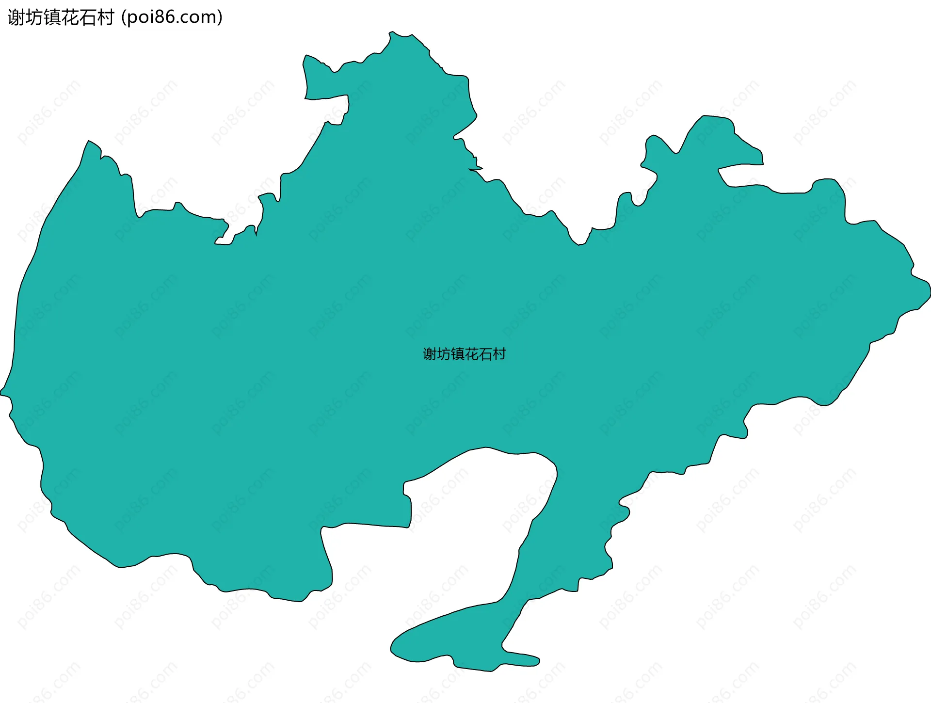 谢坊镇花石村边界地图