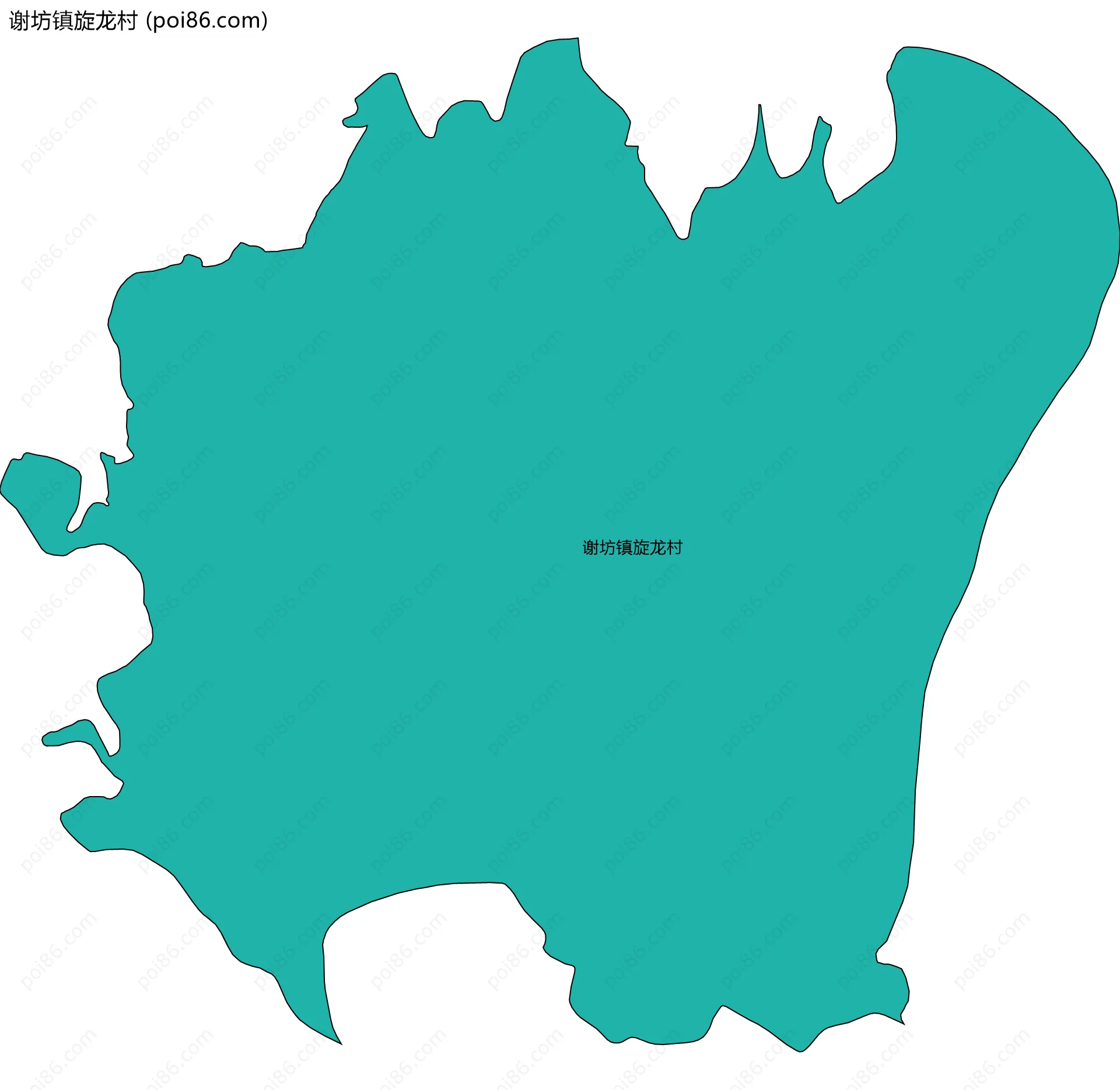 谢坊镇旋龙村边界地图