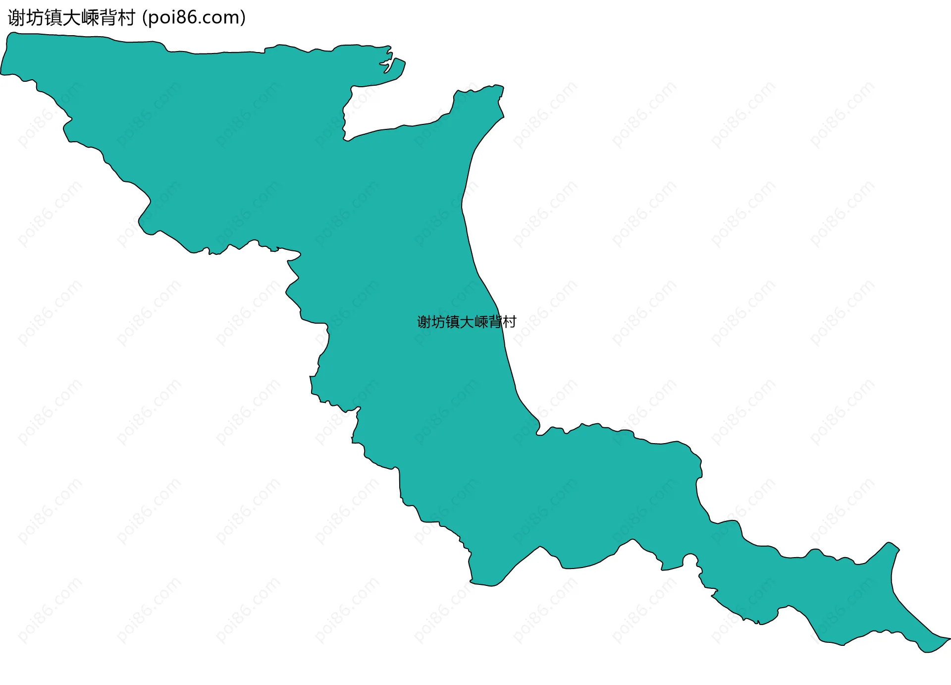 谢坊镇大嵊背村边界地图