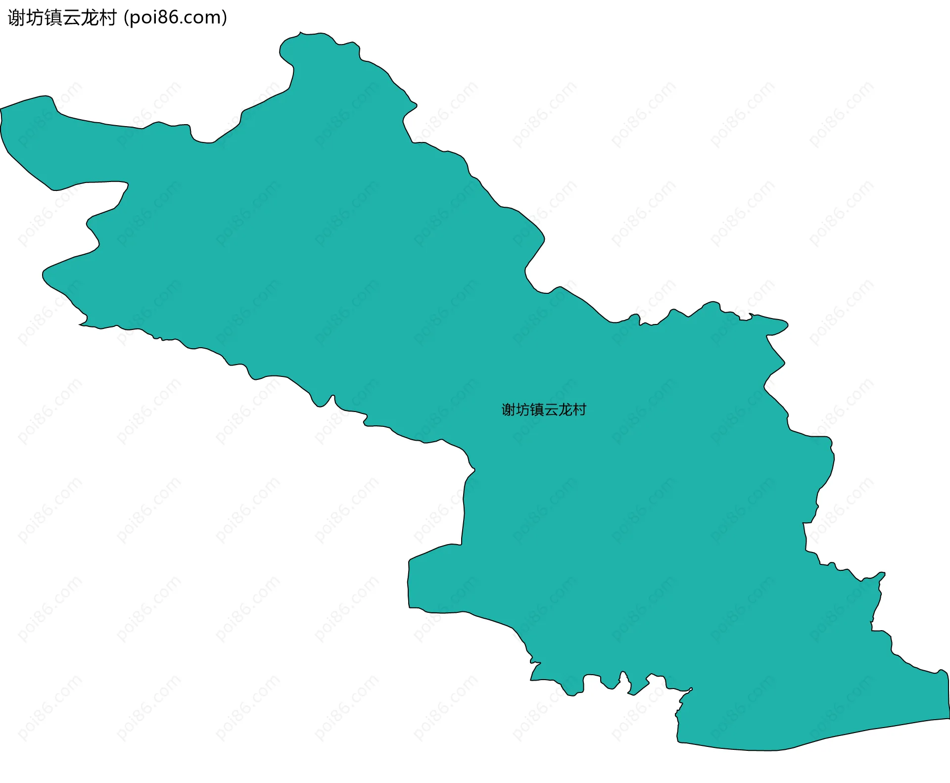 谢坊镇云龙村边界地图