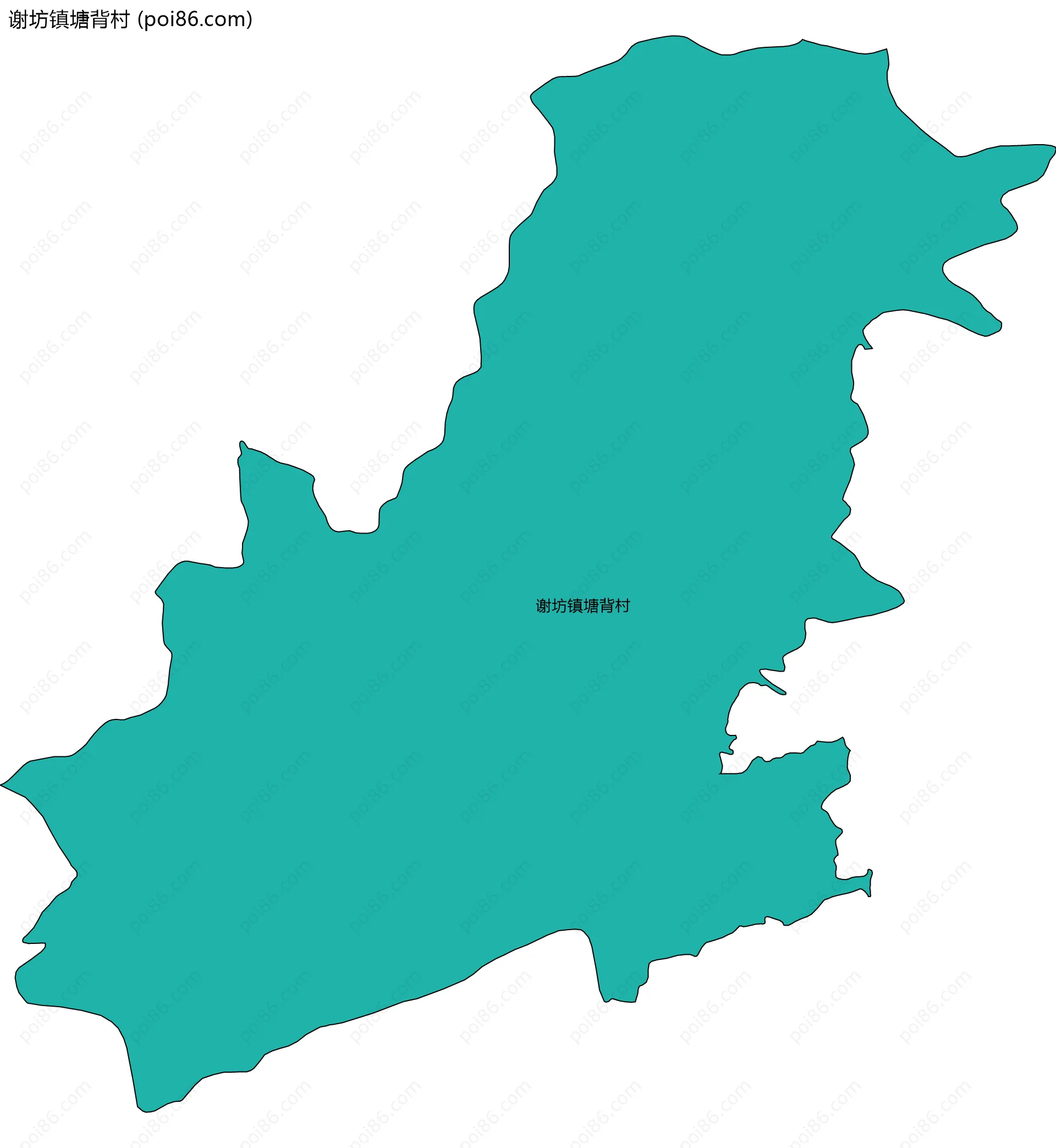 谢坊镇塘背村边界地图