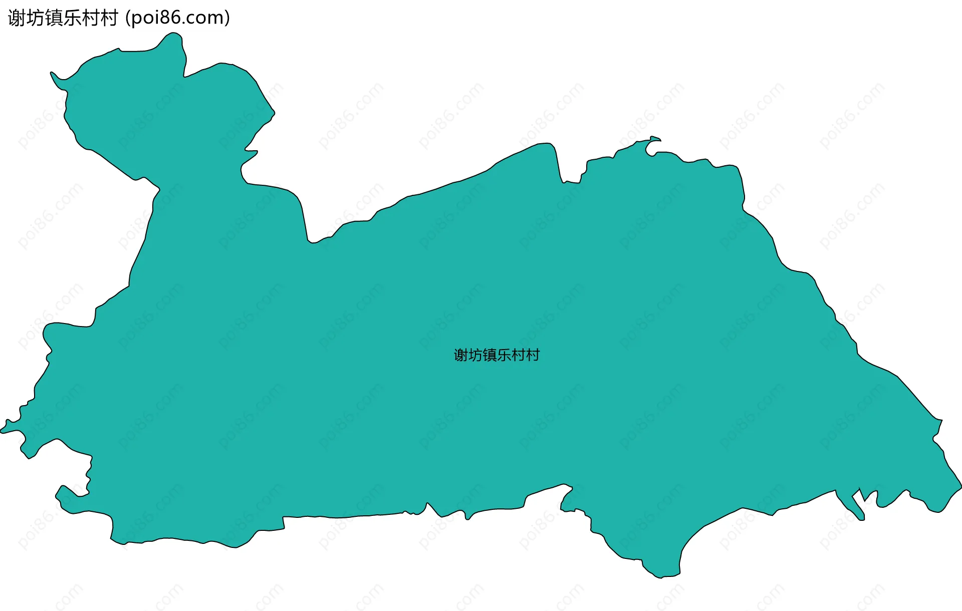 谢坊镇乐村村边界地图