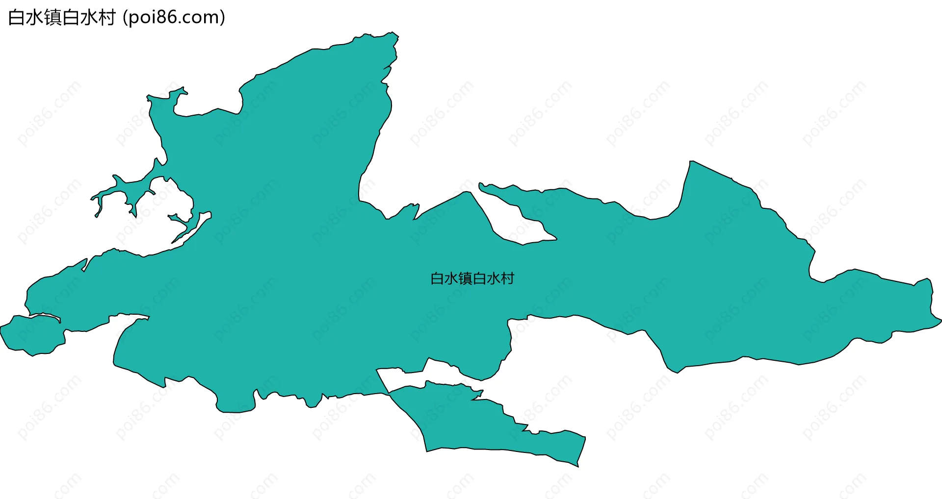 白水镇白水村边界地图